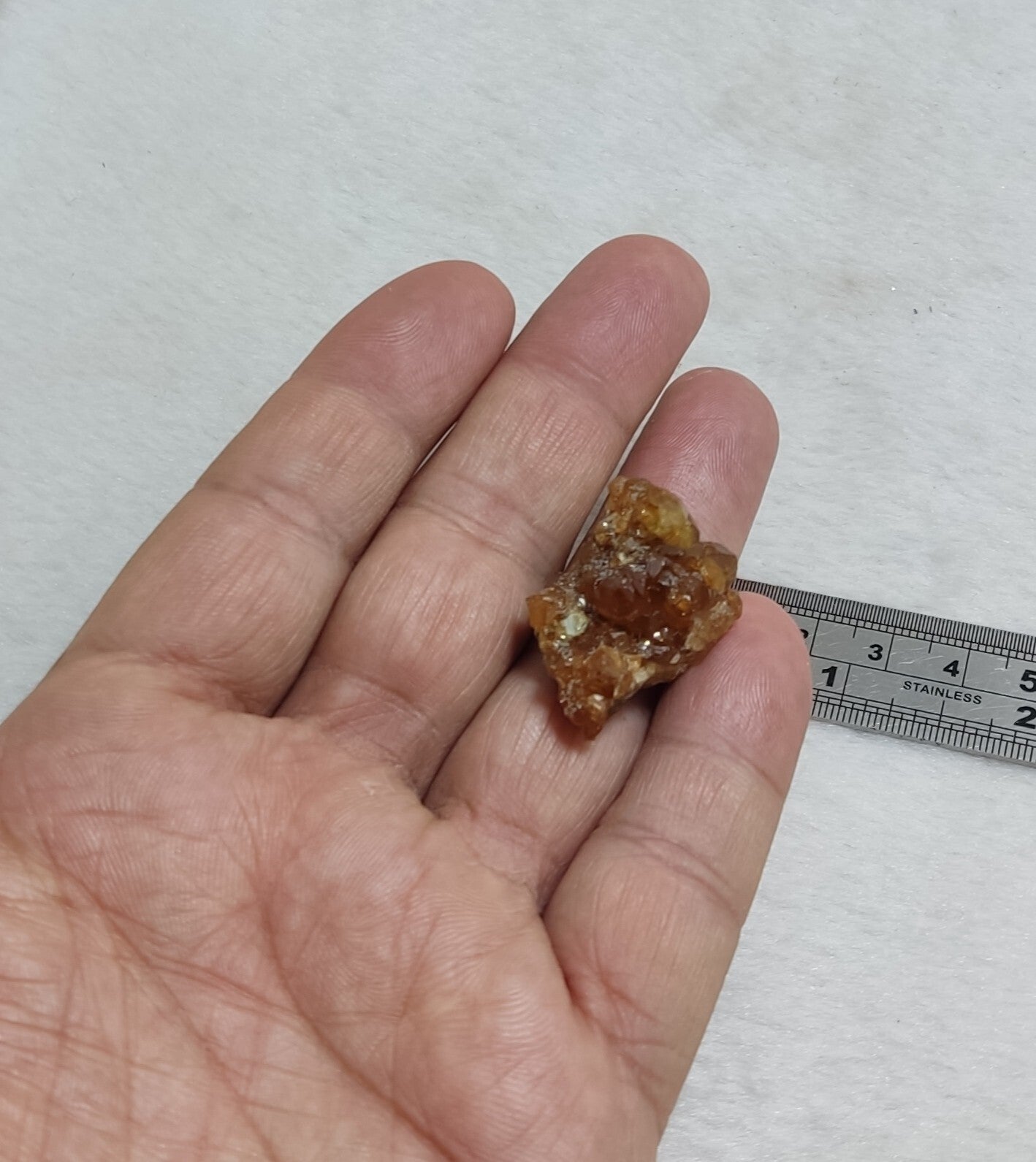 An Aesthetic natural terminated hessonite thumbnail specimen 13 grams