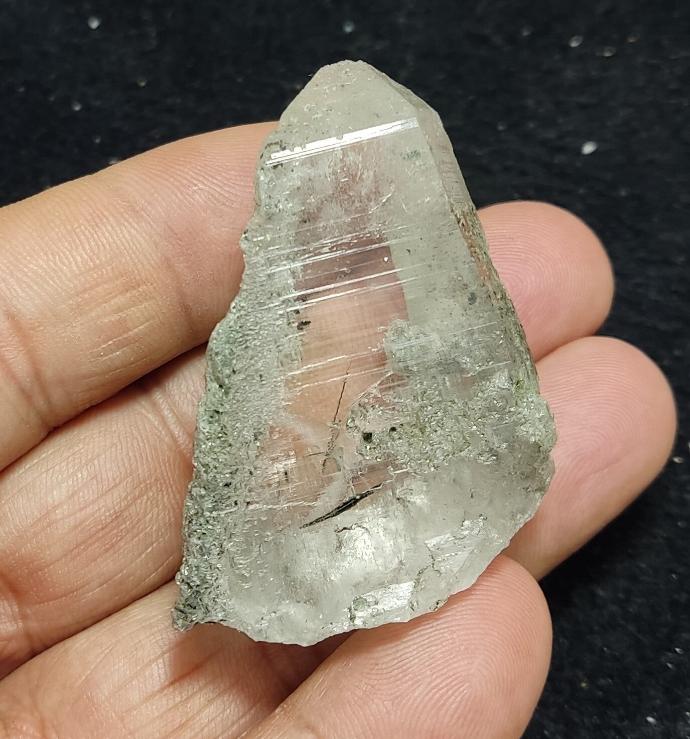 An Aesthetic Natural terminated chlorite quartz specimen 43 grams