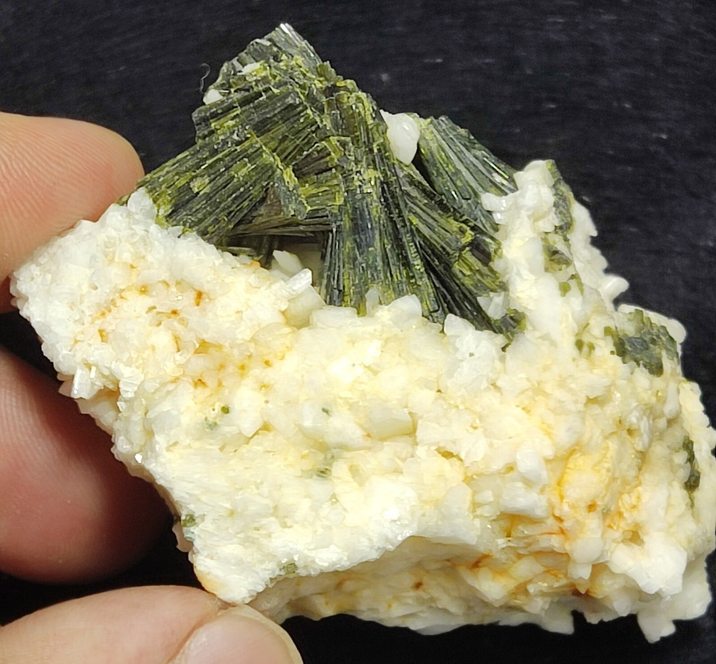 A very Aesthetic Naturally terminated specimen of epidote on matrix 113 grams
