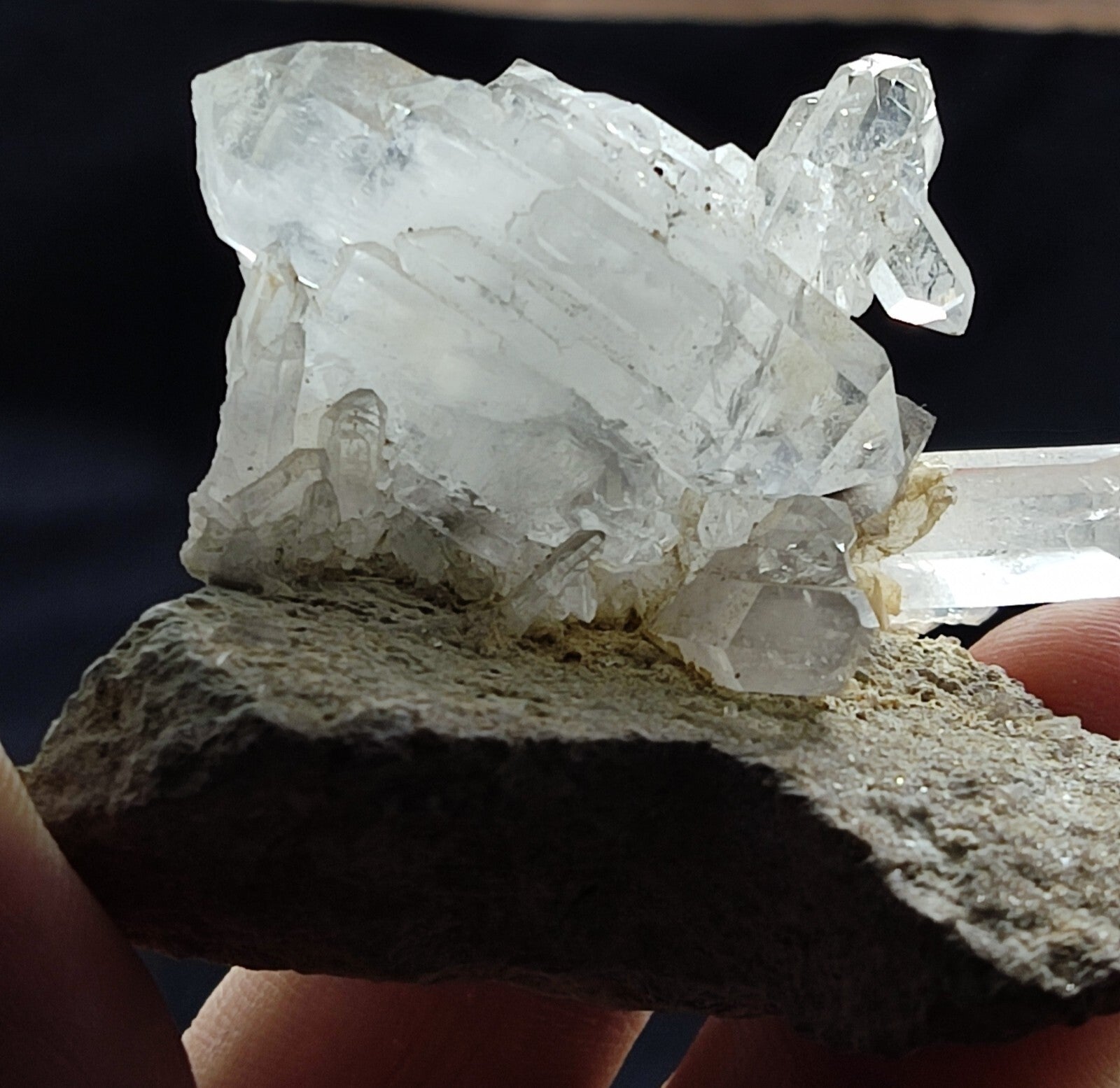 An Aesthetic terminated specimen of Quartz cluster on matrix 73 grams