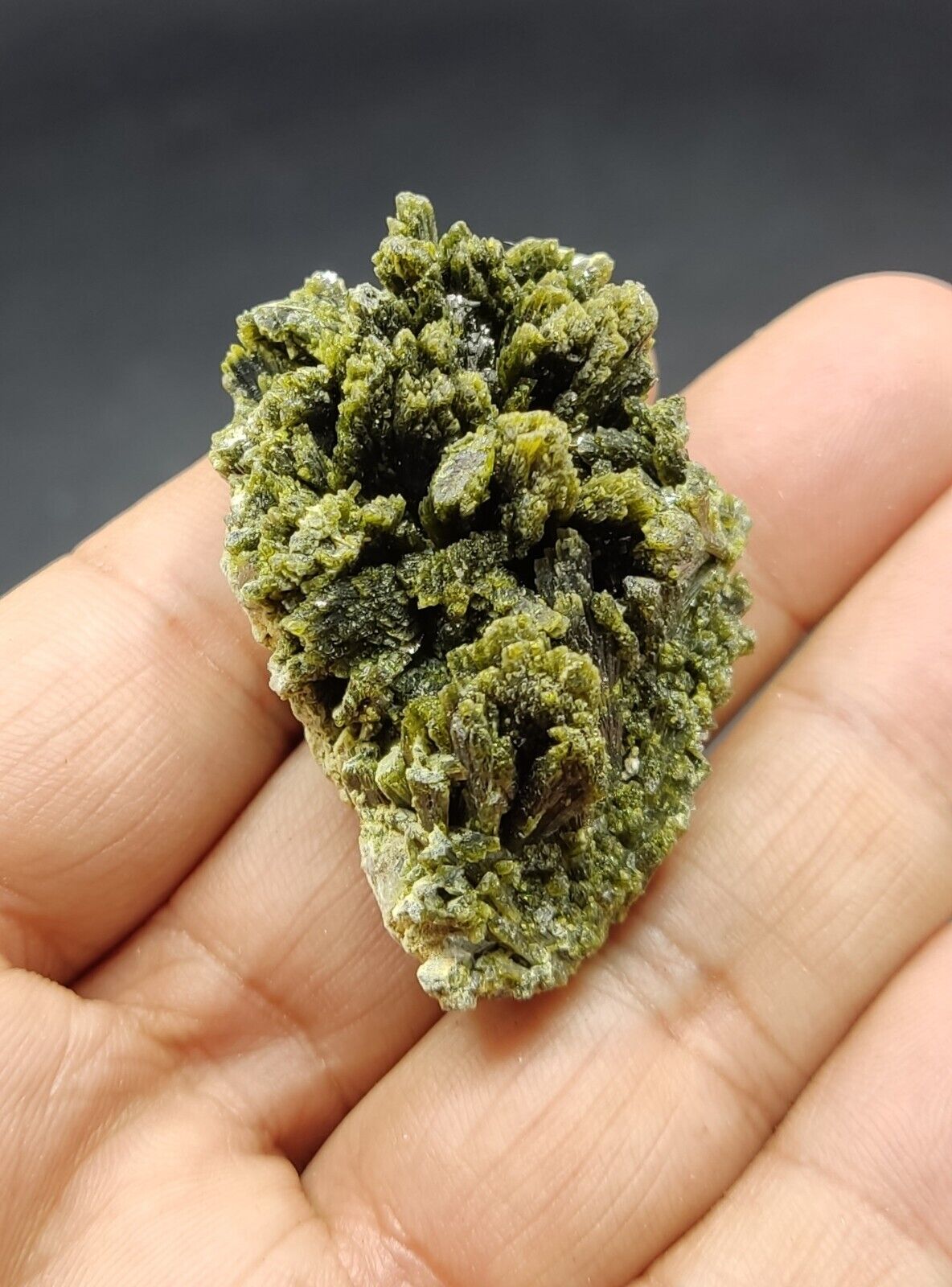 An Aesthetic specimen of epidote cluster 49 grams