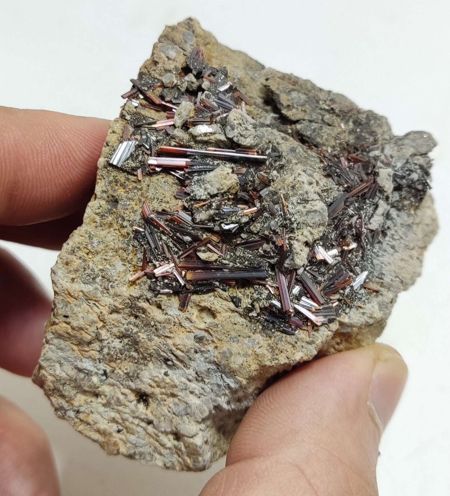 An Aesthetic Natural specimen of rutile crystals on matrix 152 grams