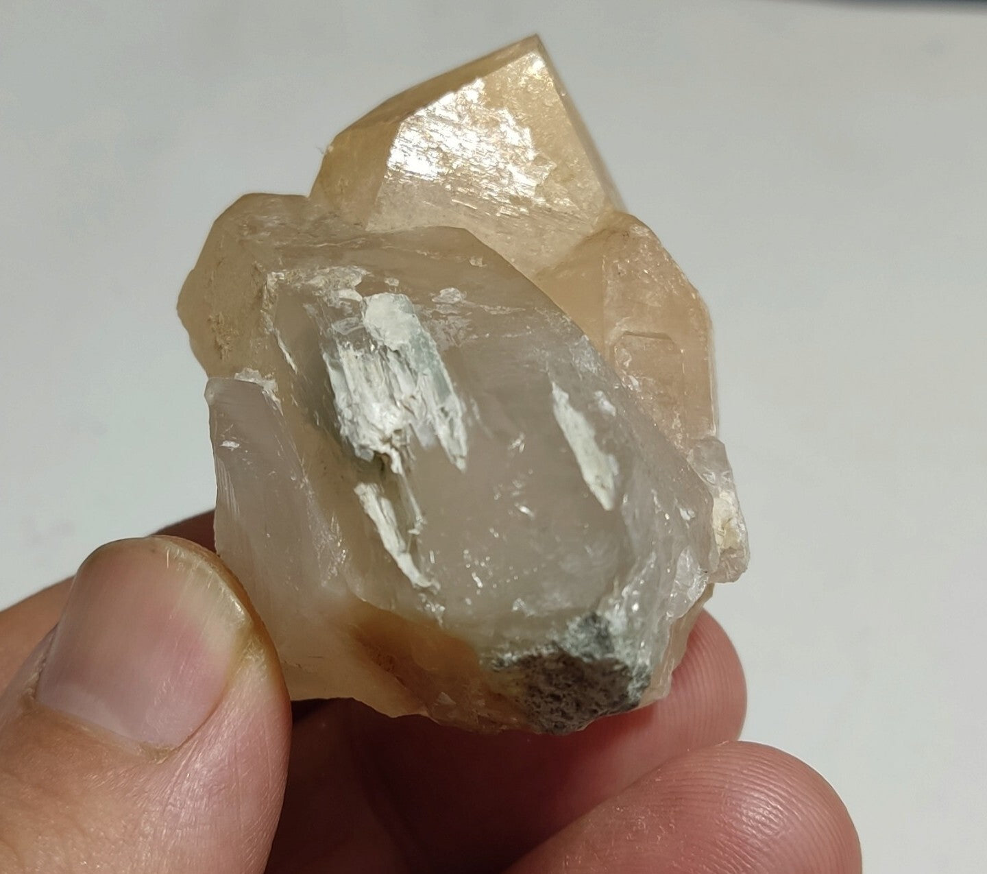 Amphibole included Quartz crystal 88 Grams