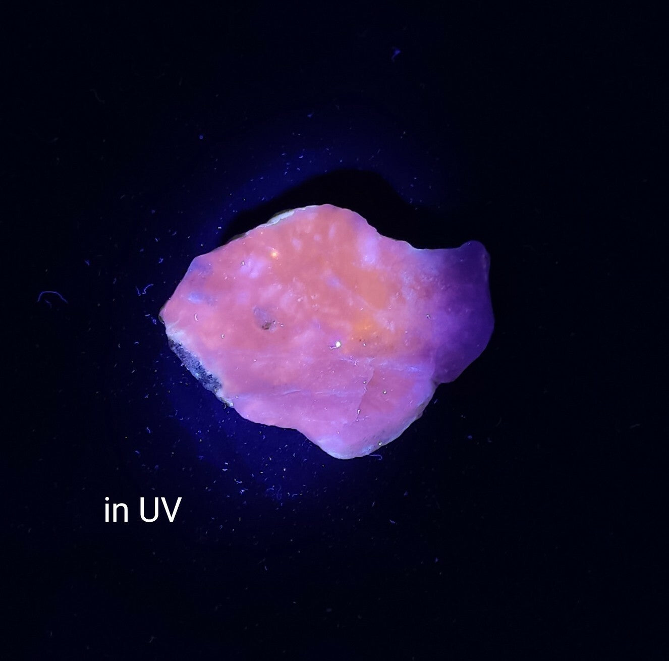 An amazing specimen of rough hackmanite chunk highly Tenebrescent 62 grams