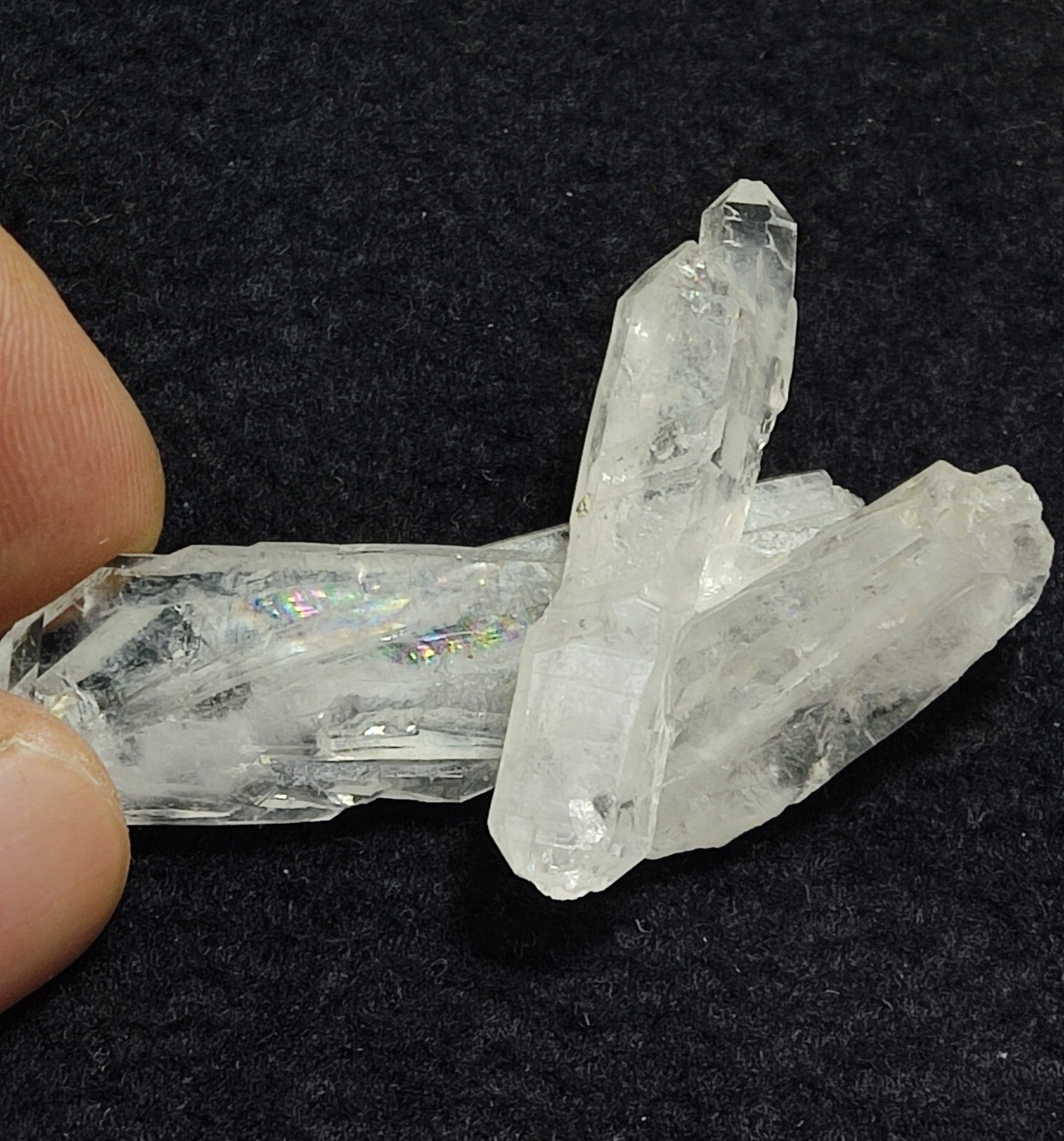 An Aesthetic terminated specimen of Faden Quartz crystal 13 grams