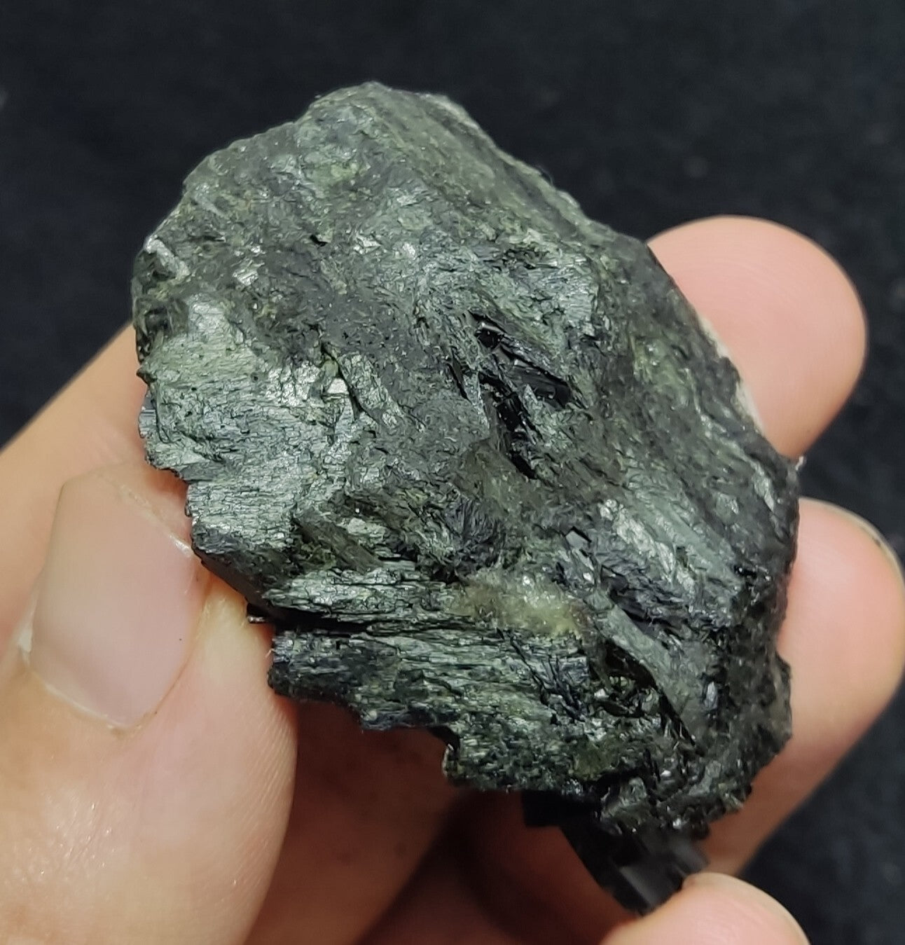 An aesthetic specimen of terminated aegirine crystal cluster 55 grams