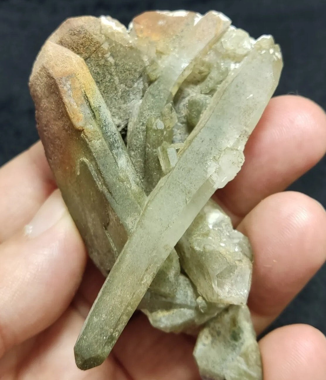 An Aesthetic Natural beautifully terminated Chlorite Quartz cluster 89 grams