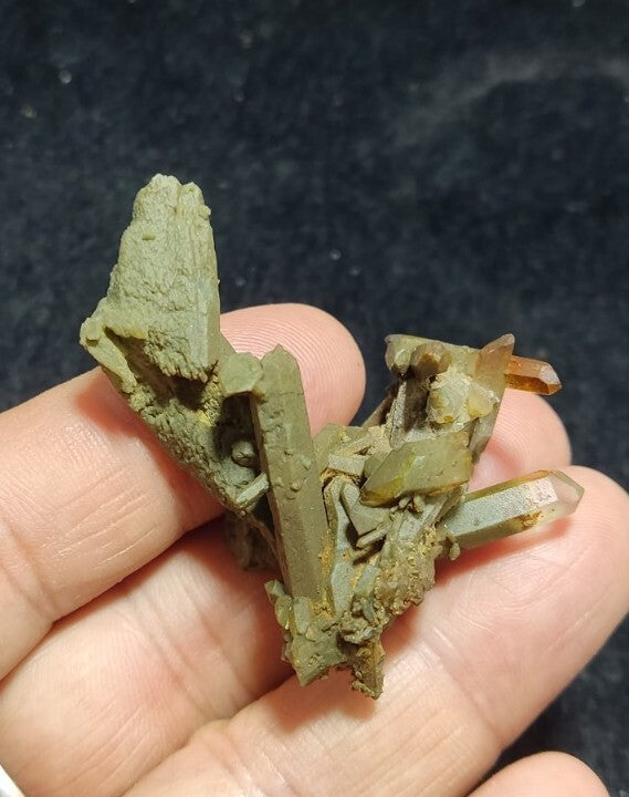 Beautiful Chlorite Quartz Cluster 17 grams