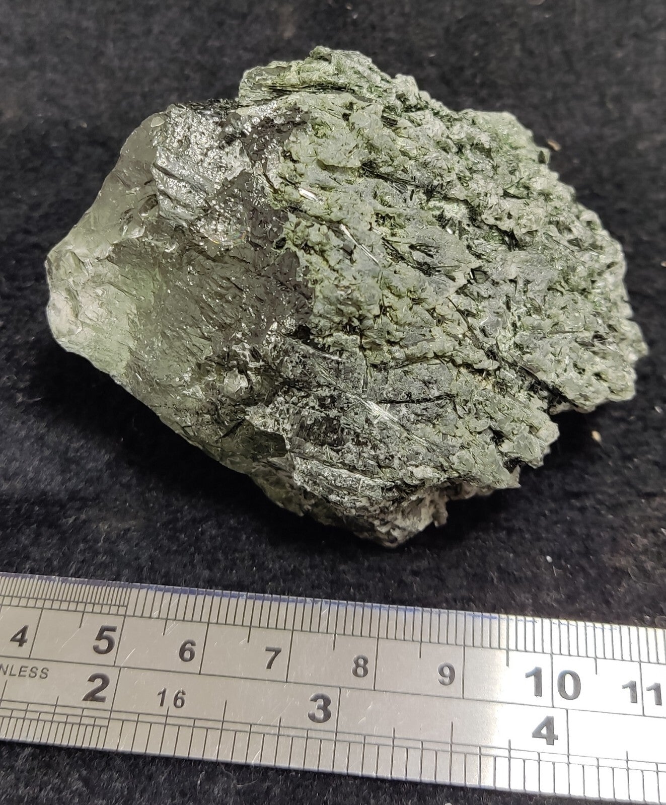 An Aesthetic Natural terminated etched Chlorite Quartz crystal specimen 179 gram