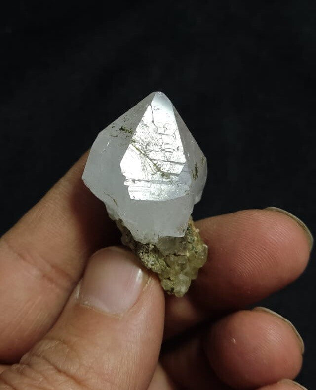 Naturally Terminated Quartz Point With Chlorite Inclusions.