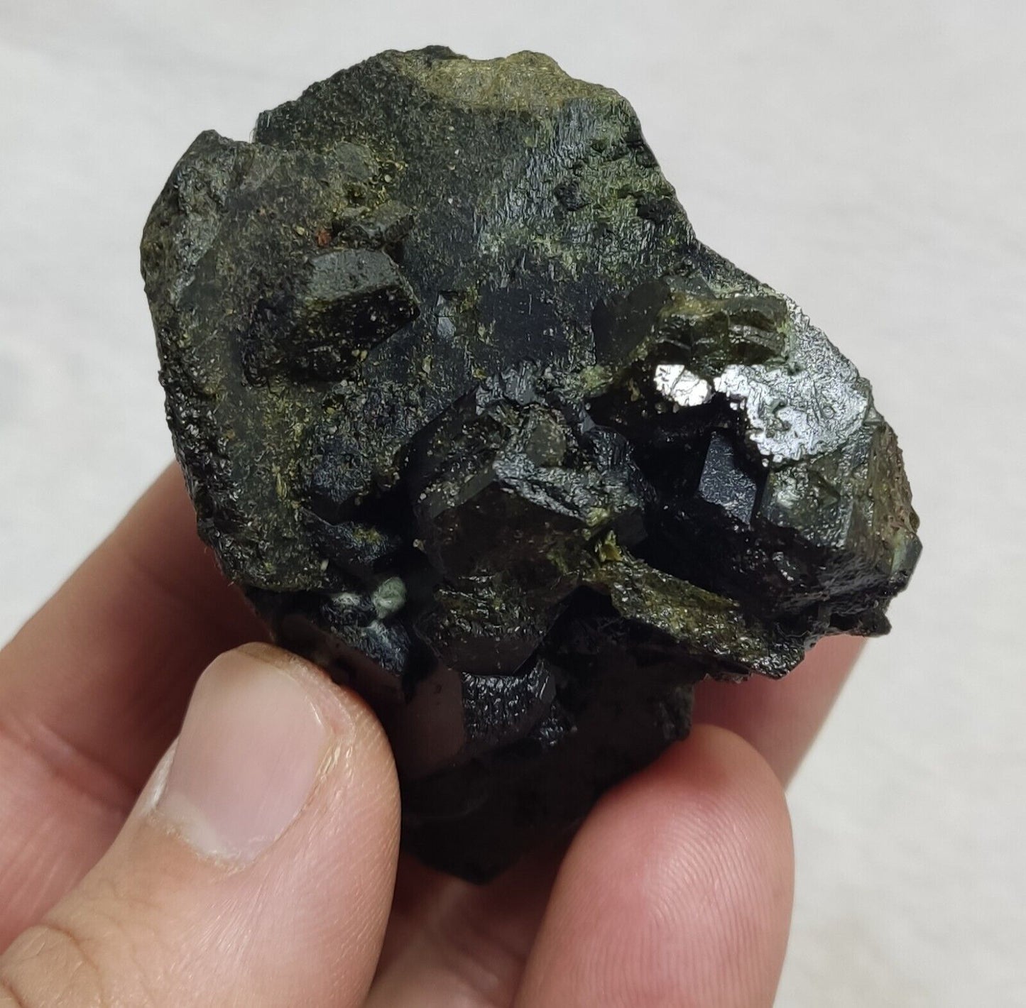 An Aesthetic Natural terminated epidote crystal specimen 159 grams