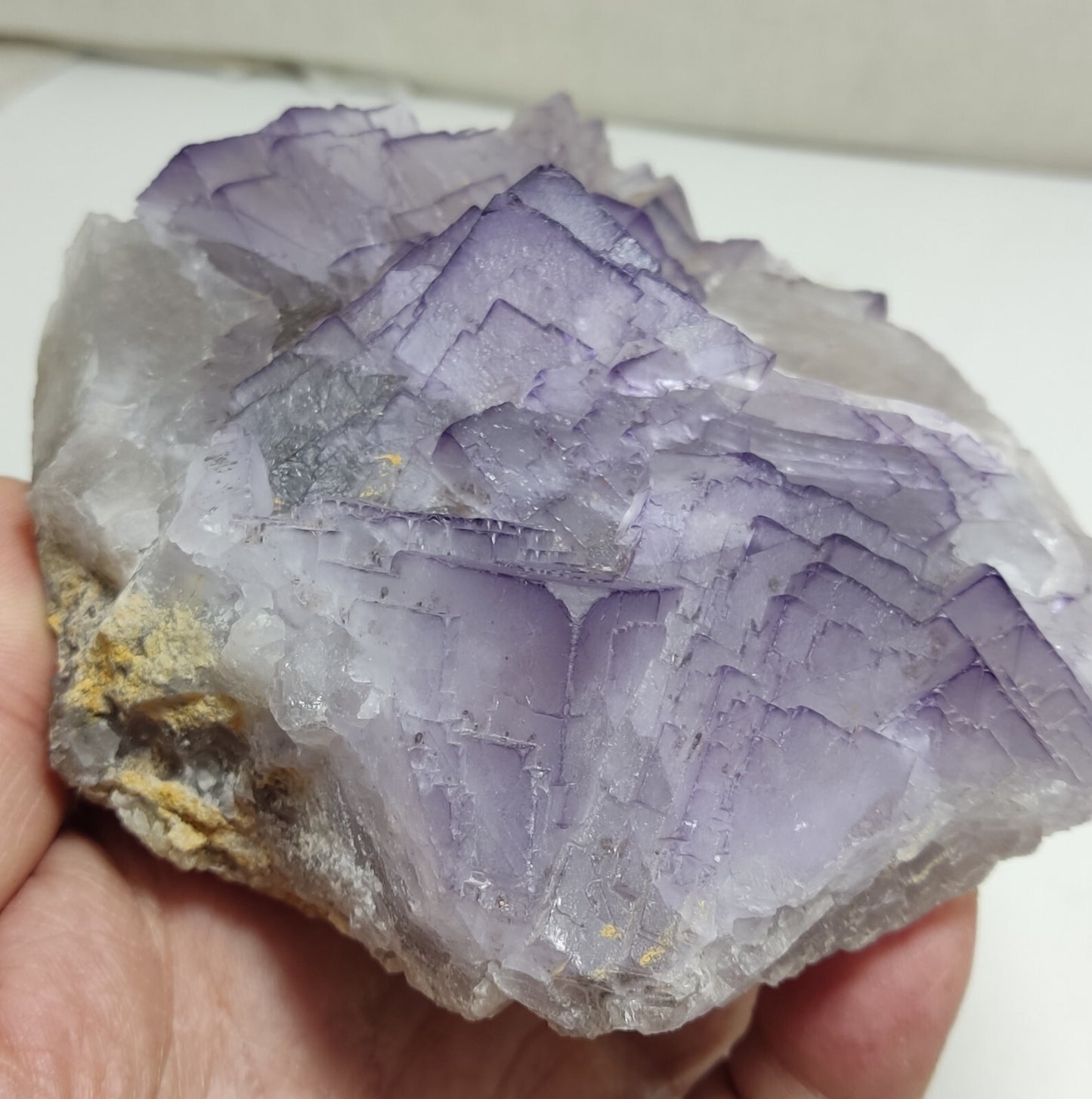An amazing specimen of cubic bluish purple color Fluorite 965 grams