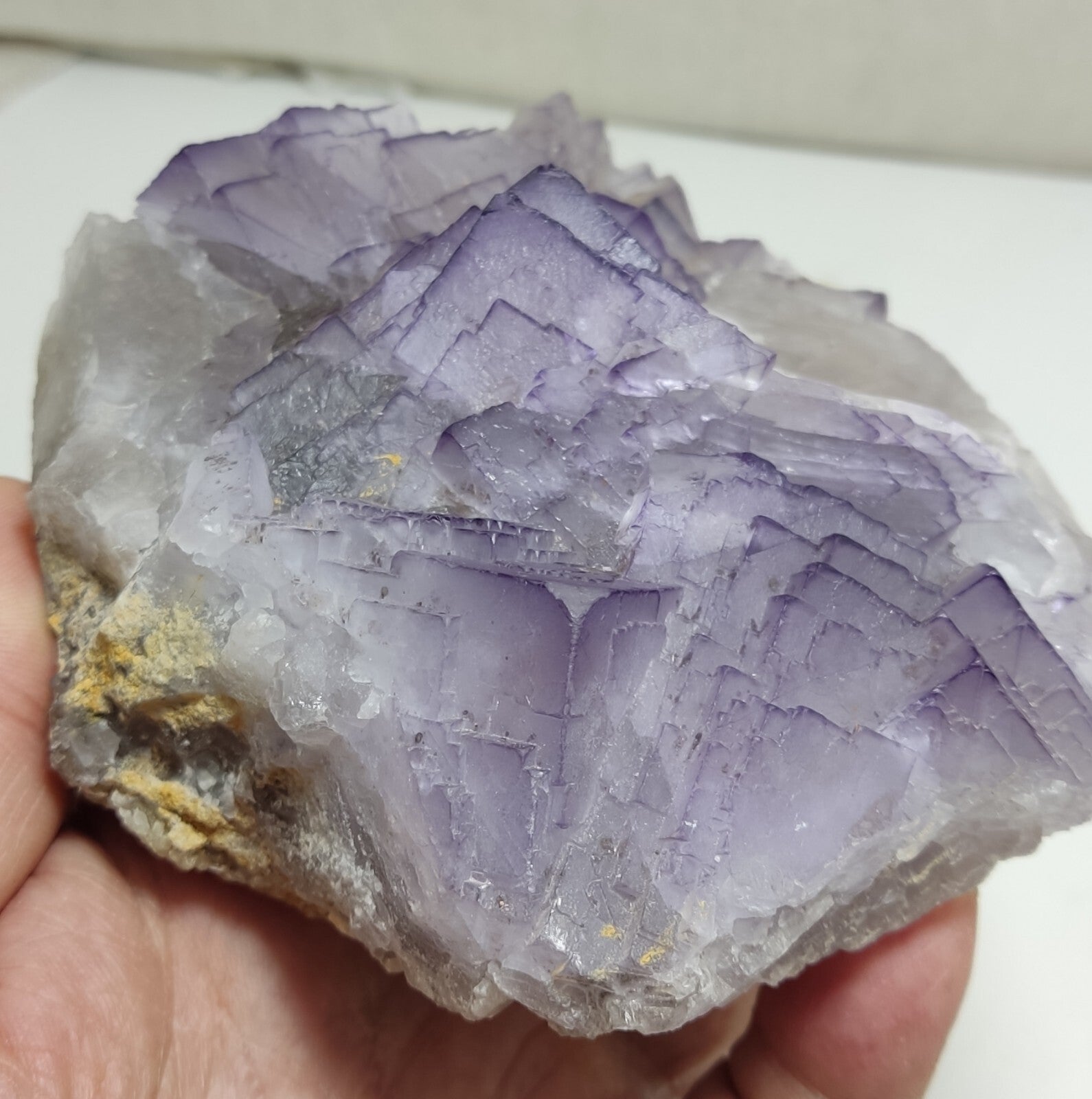 An amazing specimen of cubic bluish purple color Fluorite 965 grams