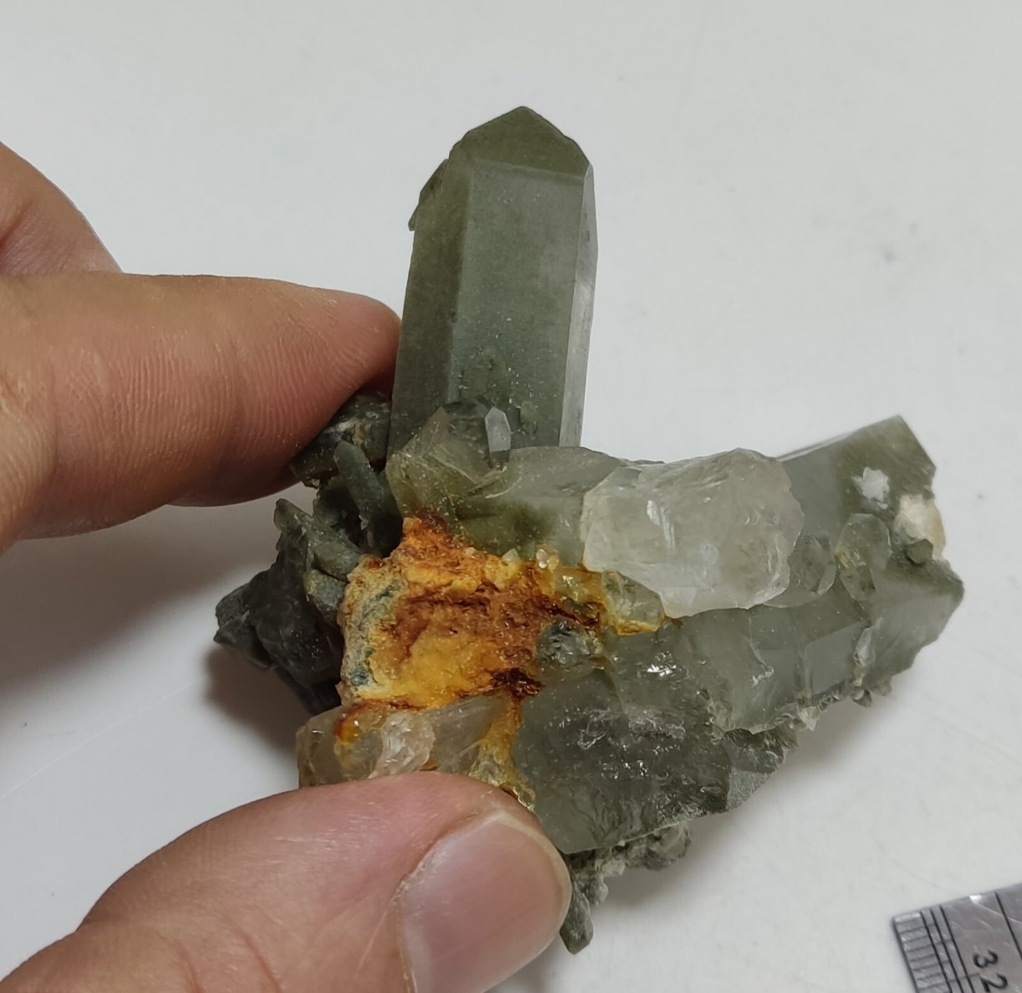 An Aesthetic Natural terminated chlorite Quartz specimen 90 grams