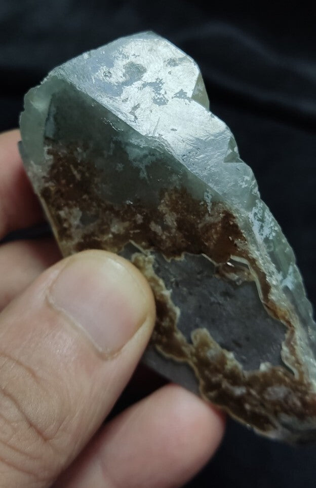 Double Terminated Smoky Light Blue Quartz with Chlorite Inclusions 101 grams