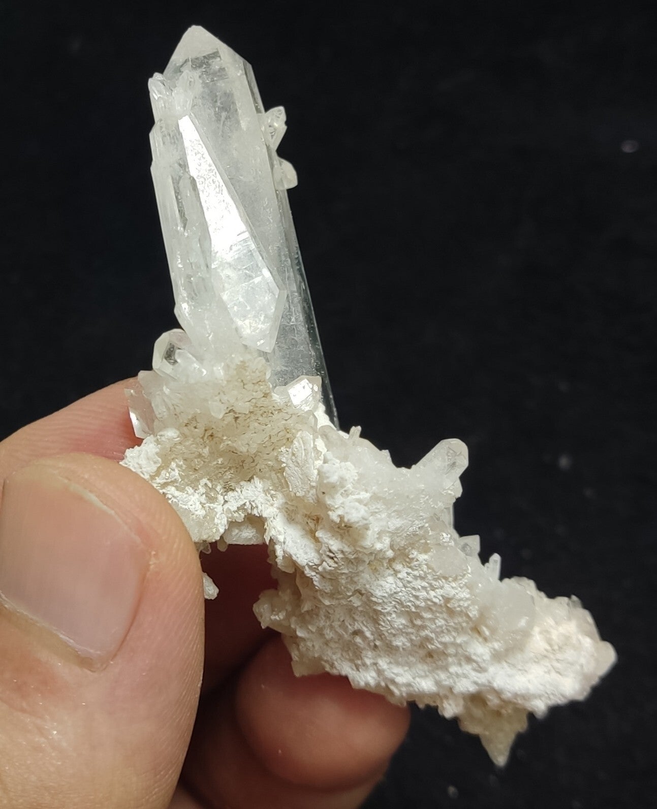 An Aesthetic specimen of faden Quartz crystal on matrix 28 grams