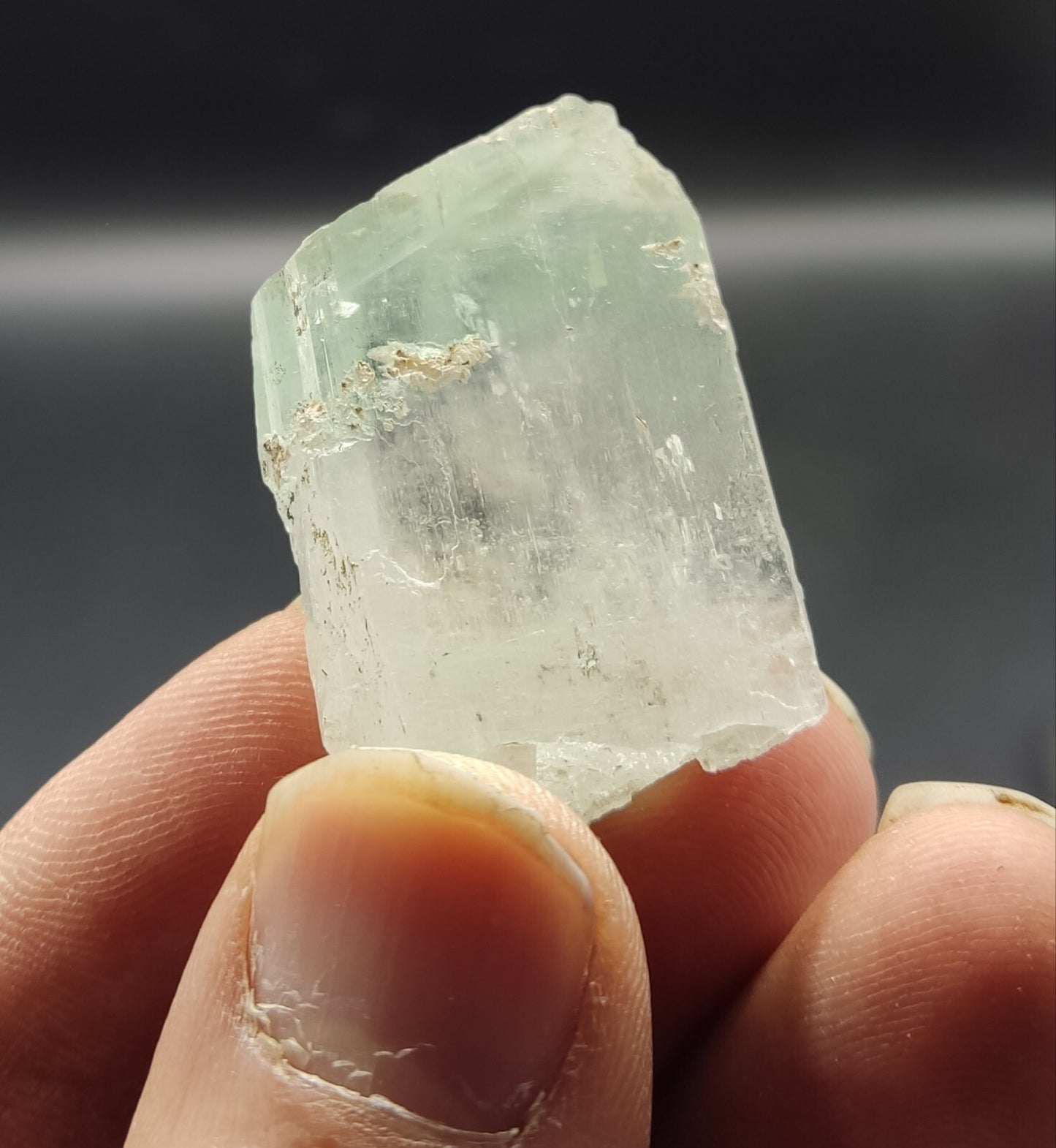An Aesthetic terminated spodumene floater crystal specimen 22 grams