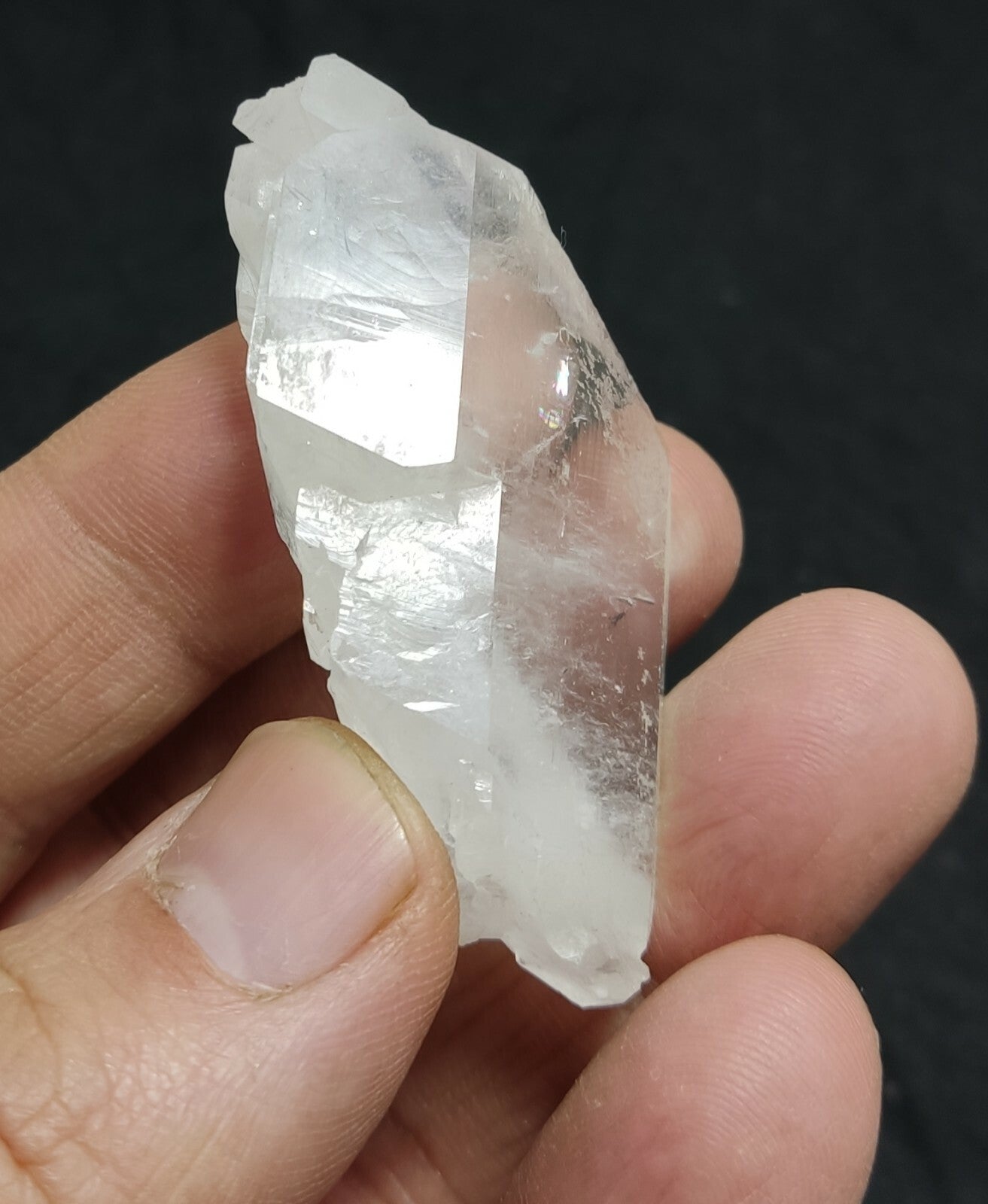 An amazing specimen of terminated faden Quartz crystal 30 grams