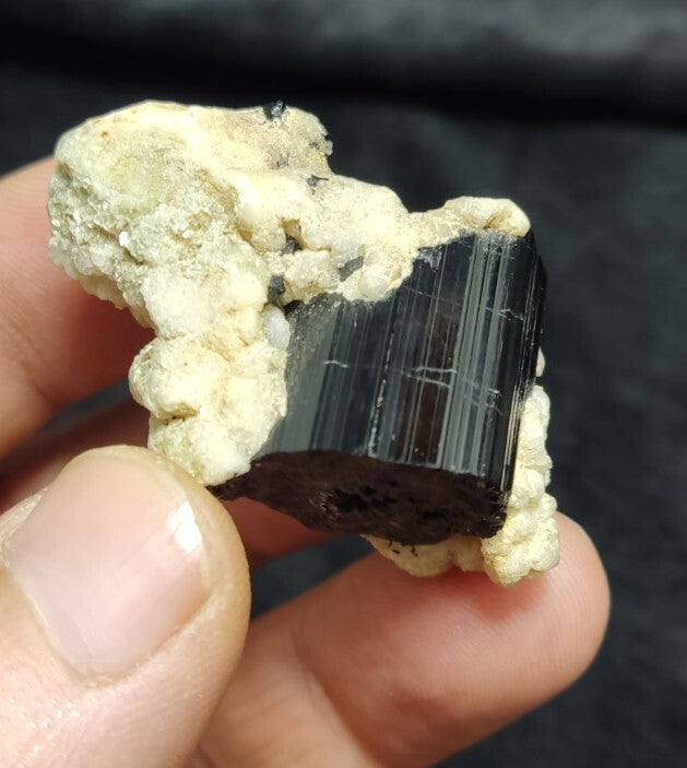 Natural Terminated Black Tourmaline Crystal on Matrix 35 grams