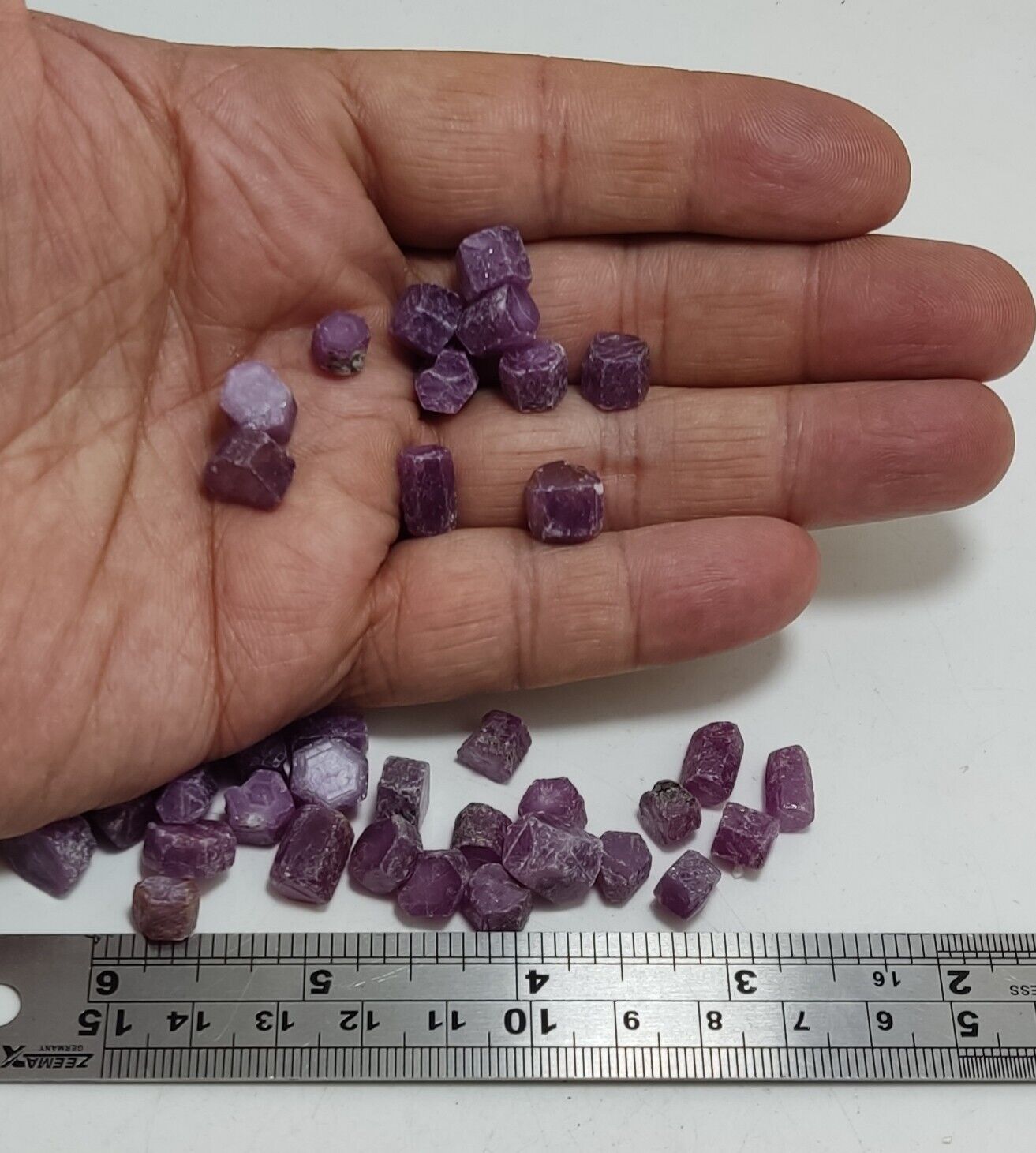 45 grams terminated lot of ruby crystals with Trapiche Patterns