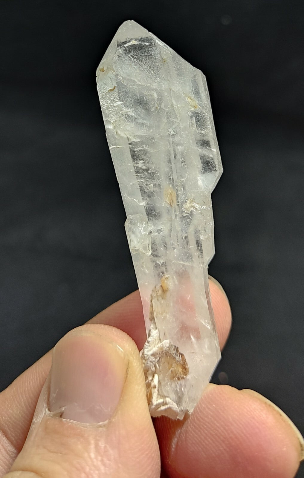 An amazing specimen of terminated faden Quartz crystal 18 grams