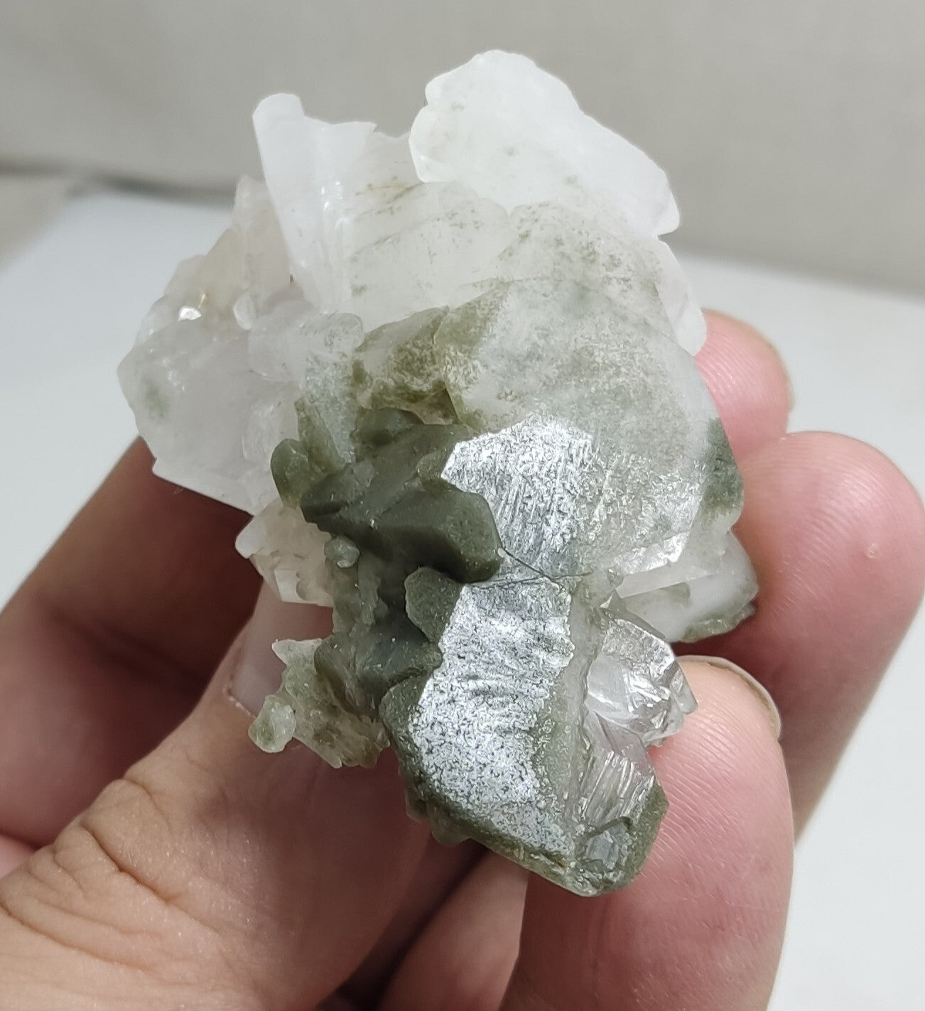 An Aesthetic Natural Quartz specimen with chlorite inclusions 58 grams