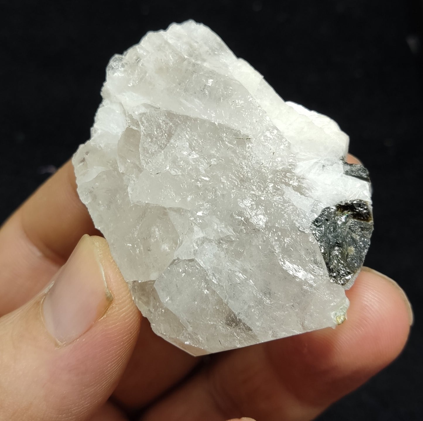 An Aesthetic Naturally terminated green tip tourmaline on matrix 48 grams