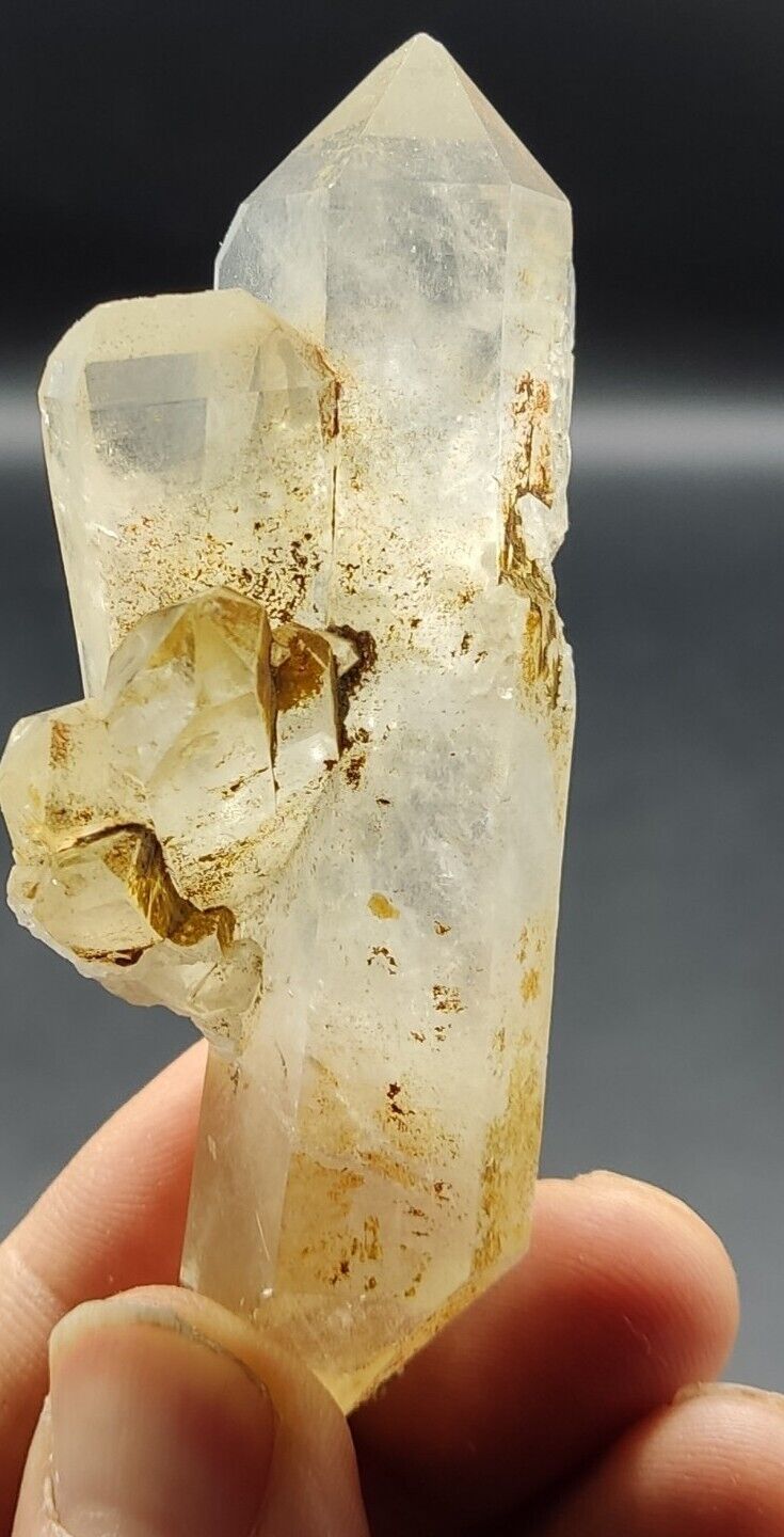 An Aesthetic gemmy double terminated Quartz crystal 68 grams