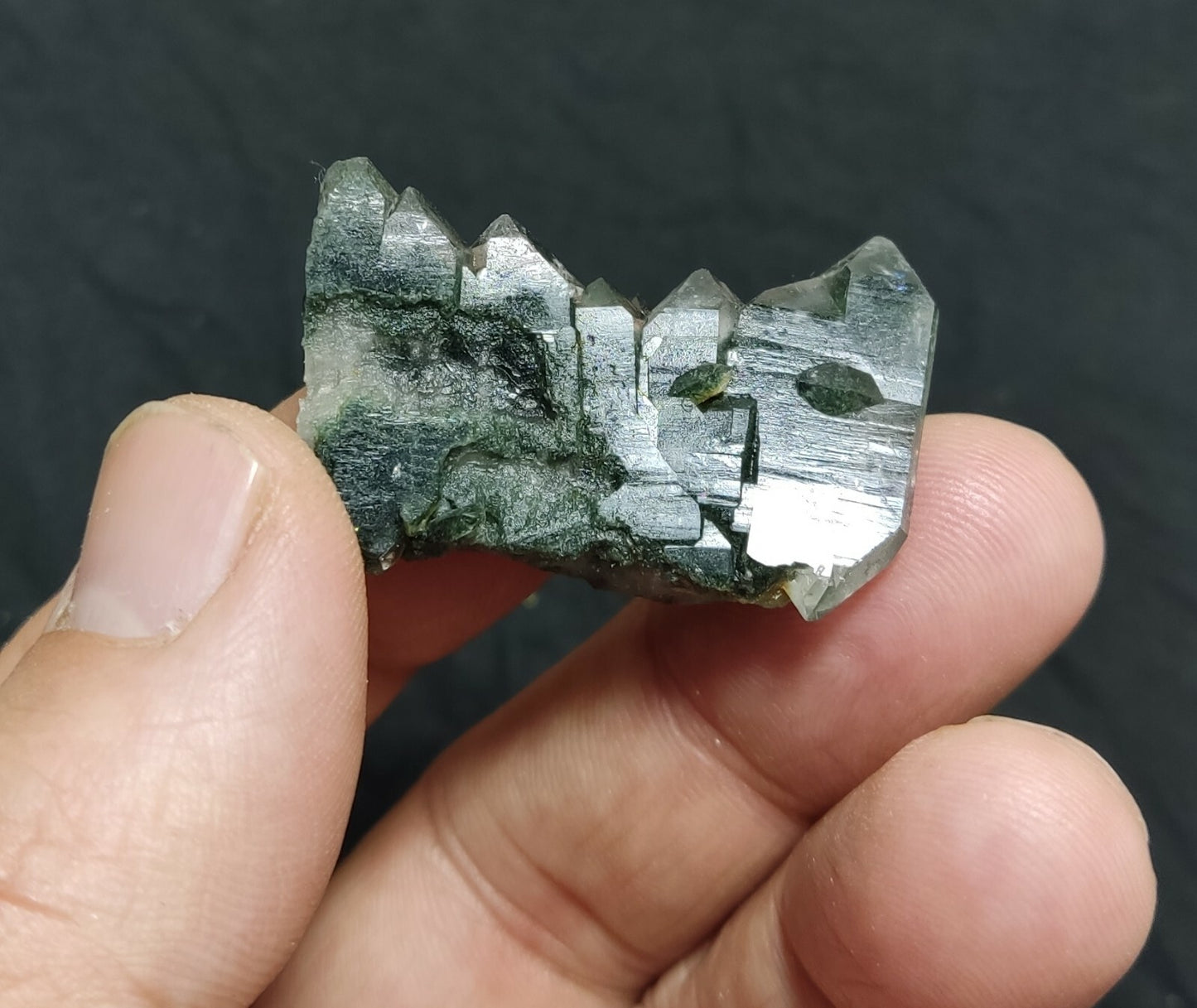 A very Aesthetic Natural beautifully terminated Chlorite Quartz crystal 12 grams