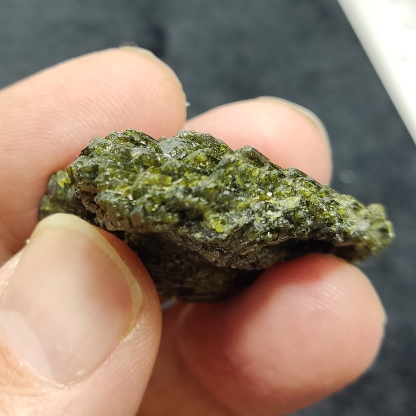 Single natural Epidote Crystal spray formations 22 grams