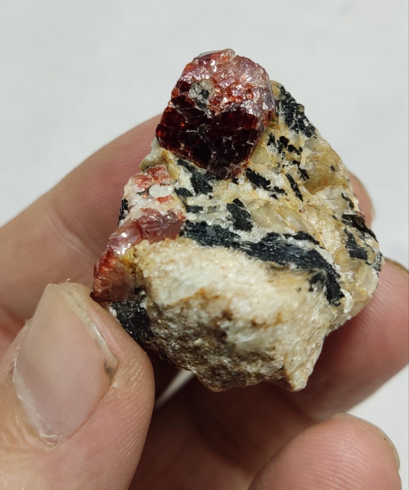 An Aesthetic specimen of zircon crytsals with biotite 38 grams