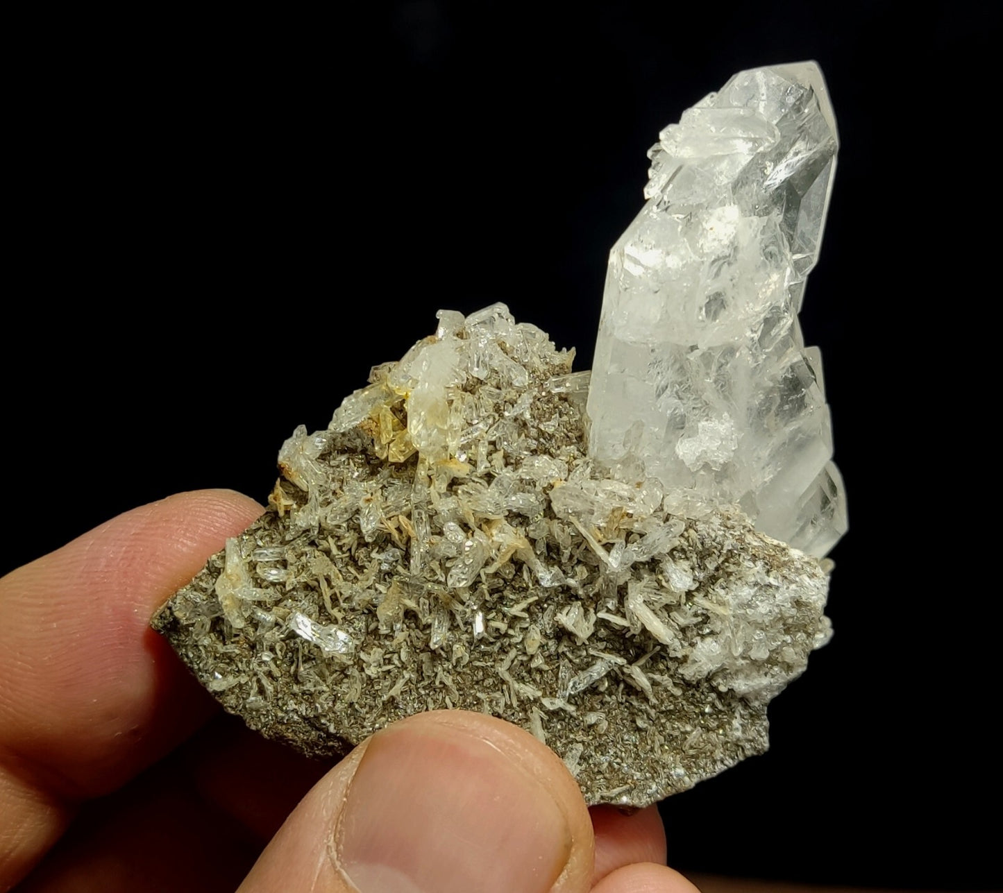 An Aesthetic terminated faden Quartz specimen In Matrix 38 grams