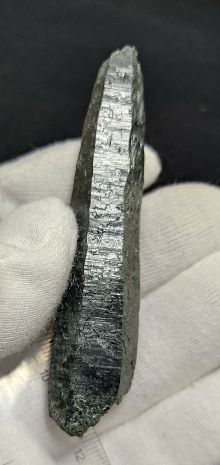 An Aesthetic Natural etched terminated Chlorite Quartz crystal specimen 39 grams