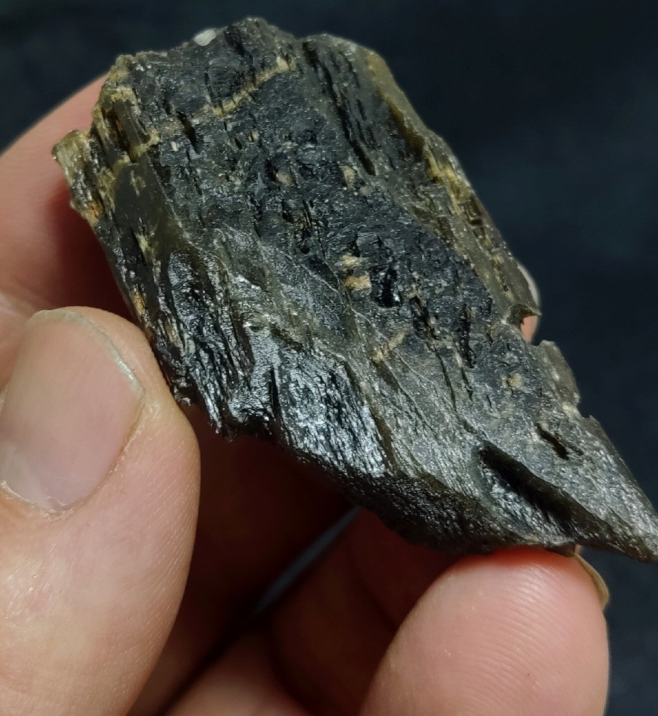 Single etched Epidote Crystal 32 grams