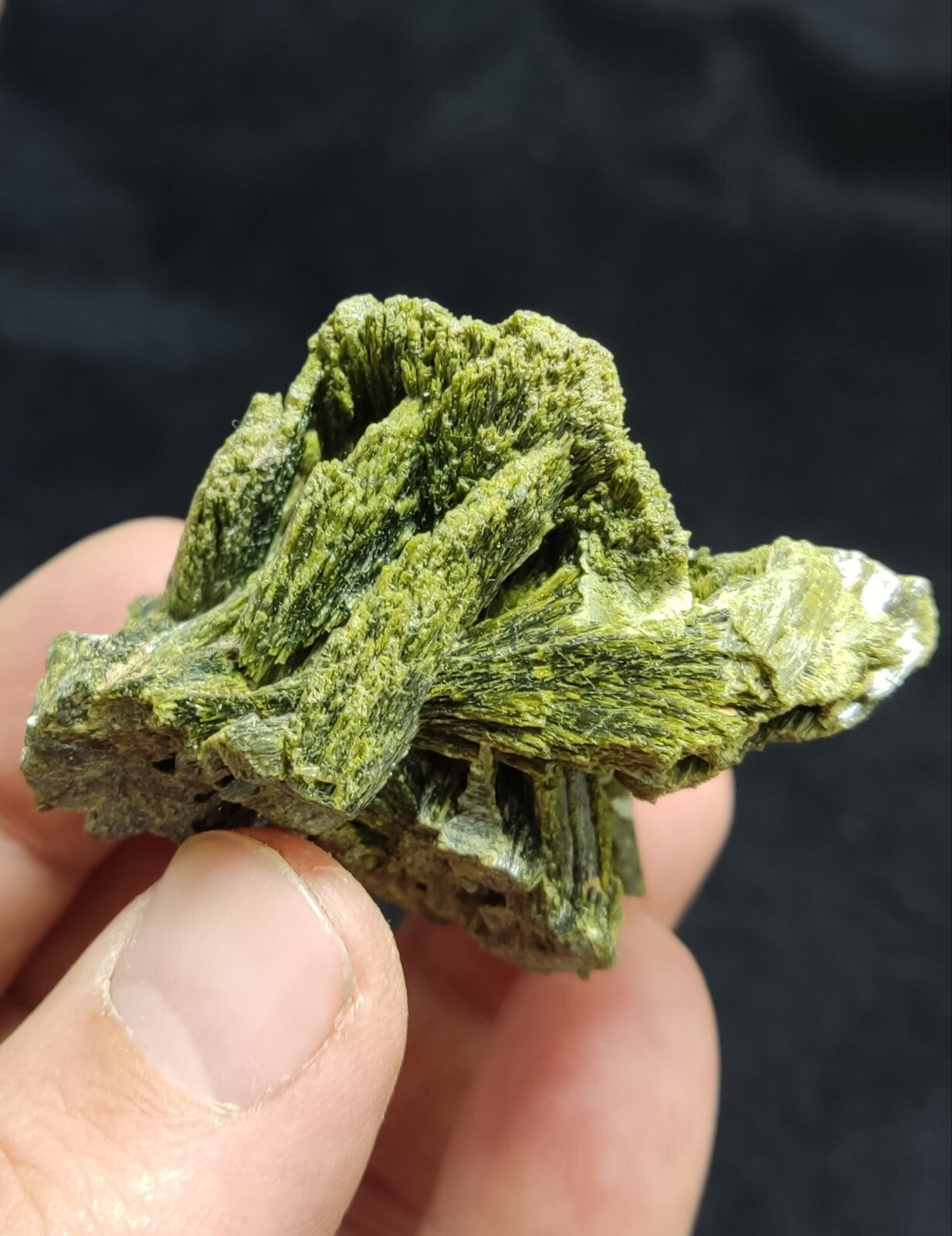 An aesthetic specimen of epidote crystal specimen 73 grams