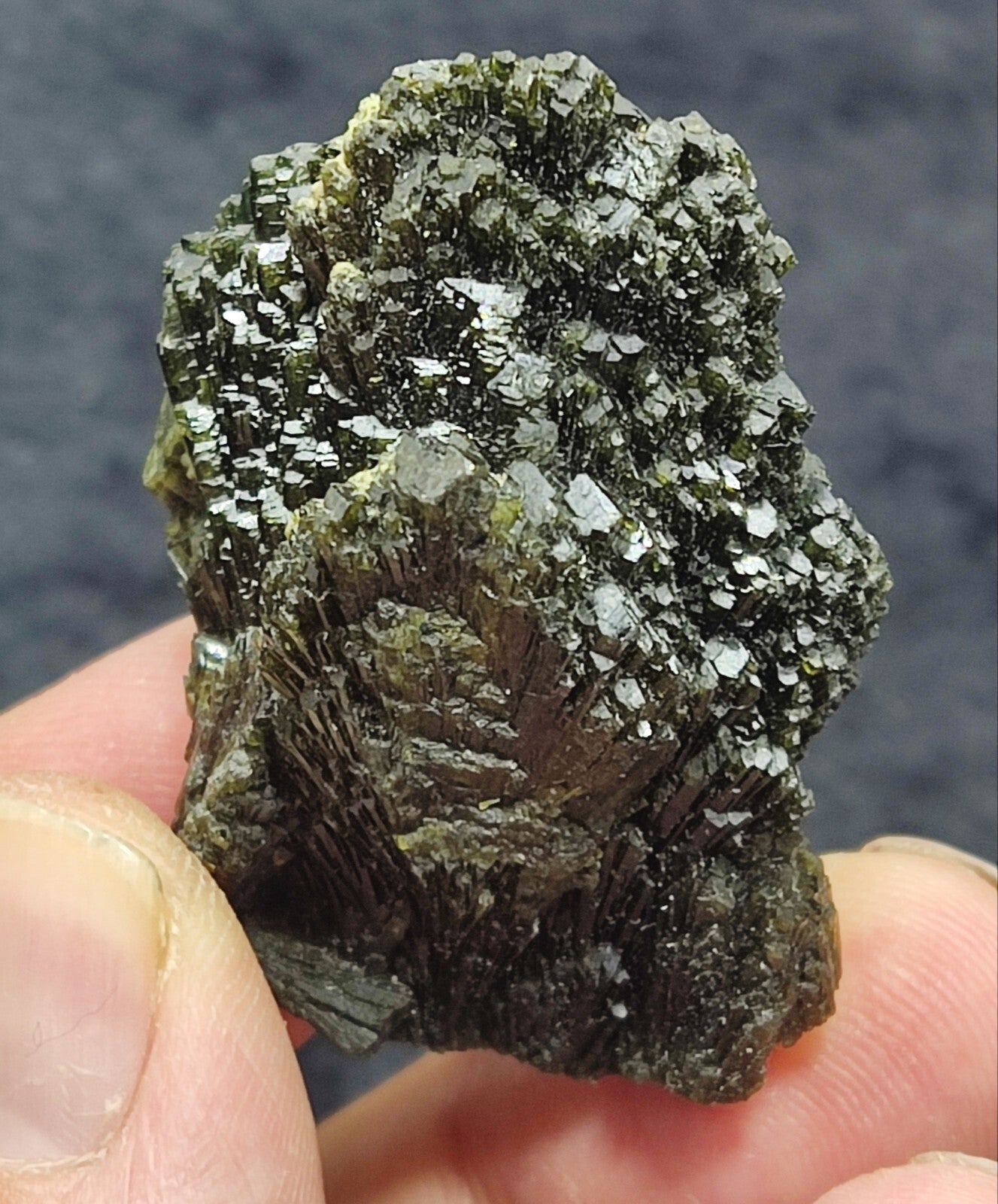 Single natural Epidote Crystal spray formations 39 grams