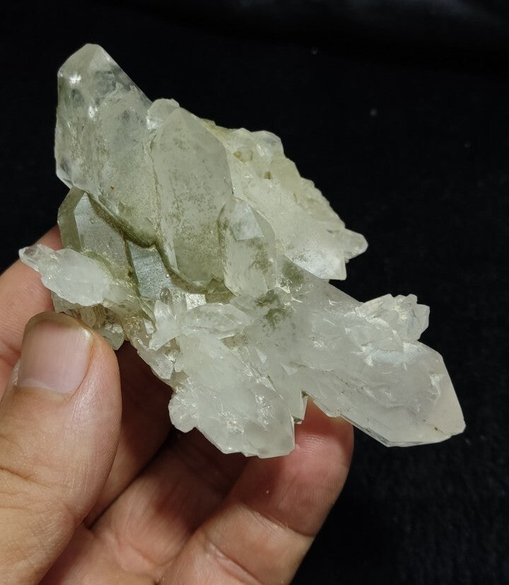 Natural Chlorite quartz Cluster specimen  143 grams