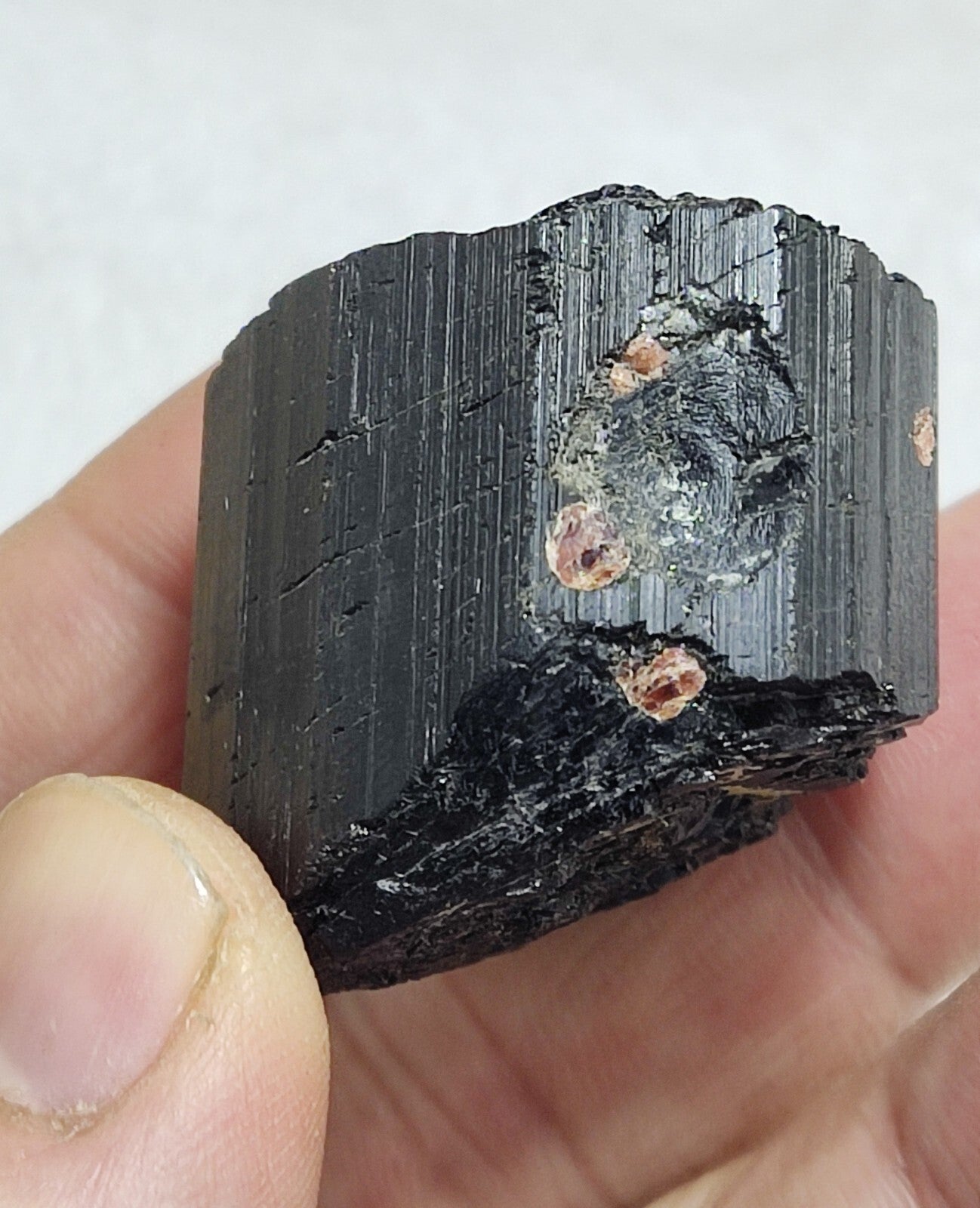 An amazing specimen of terminated black tourmaline 62 grams