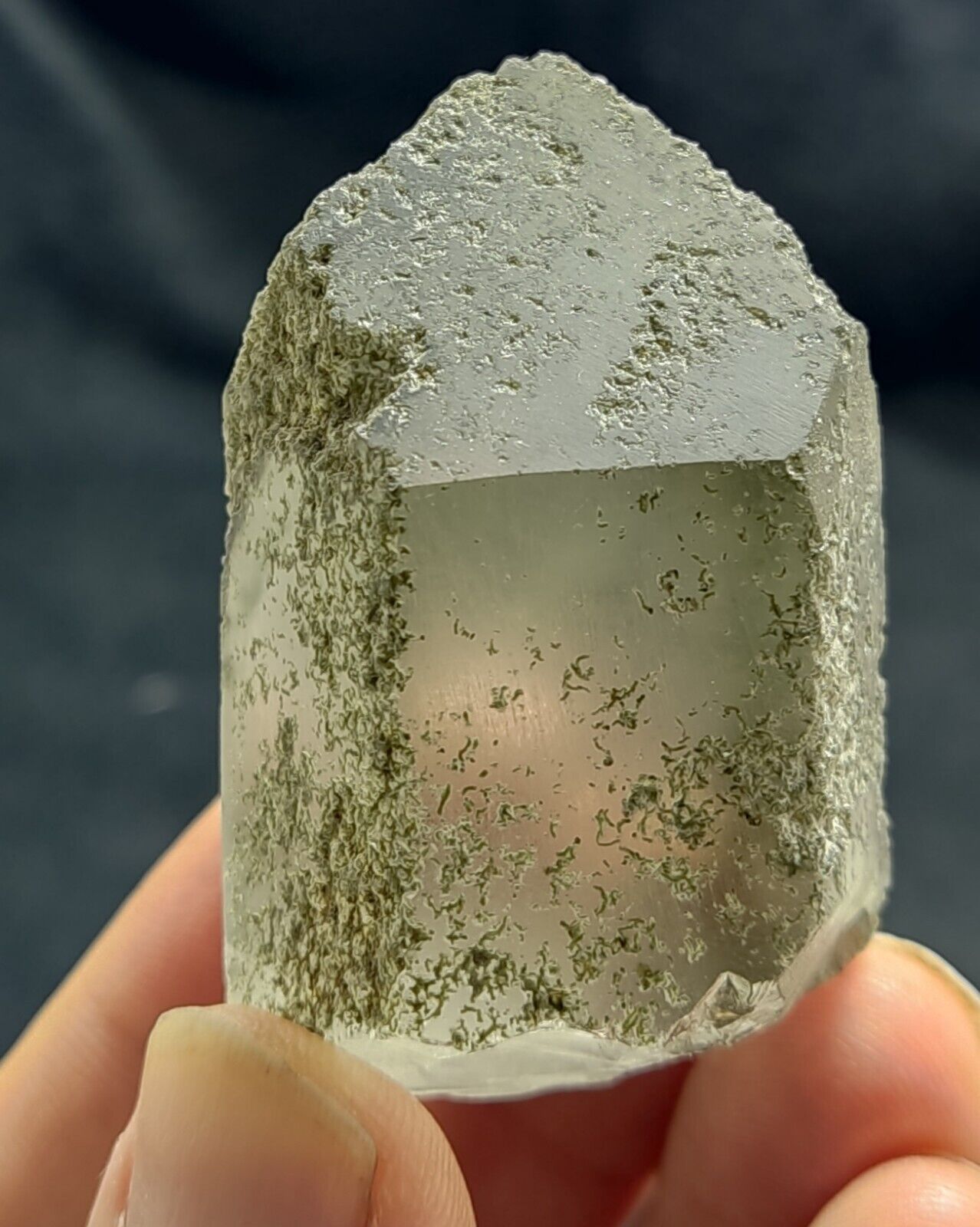 A very Aesthetic Natural beautifully terminated Chlorite Quartz crystal 90 grams