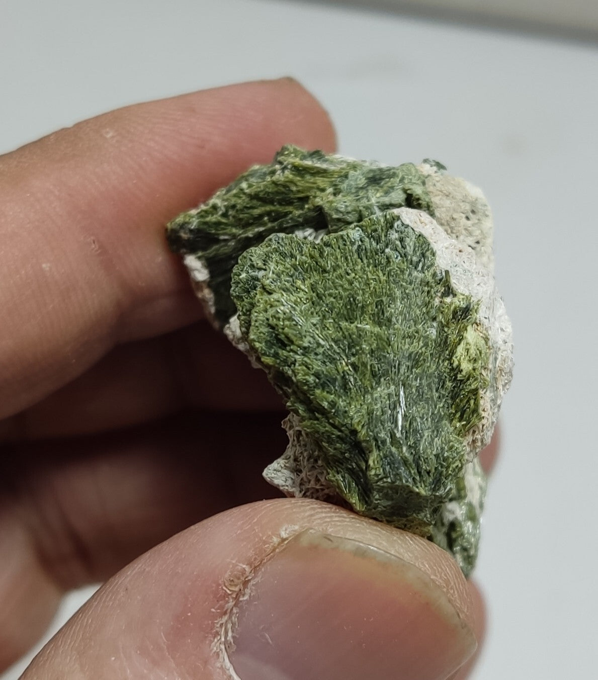 An aesthetic specimen of epidote crystal spray type 34 grams