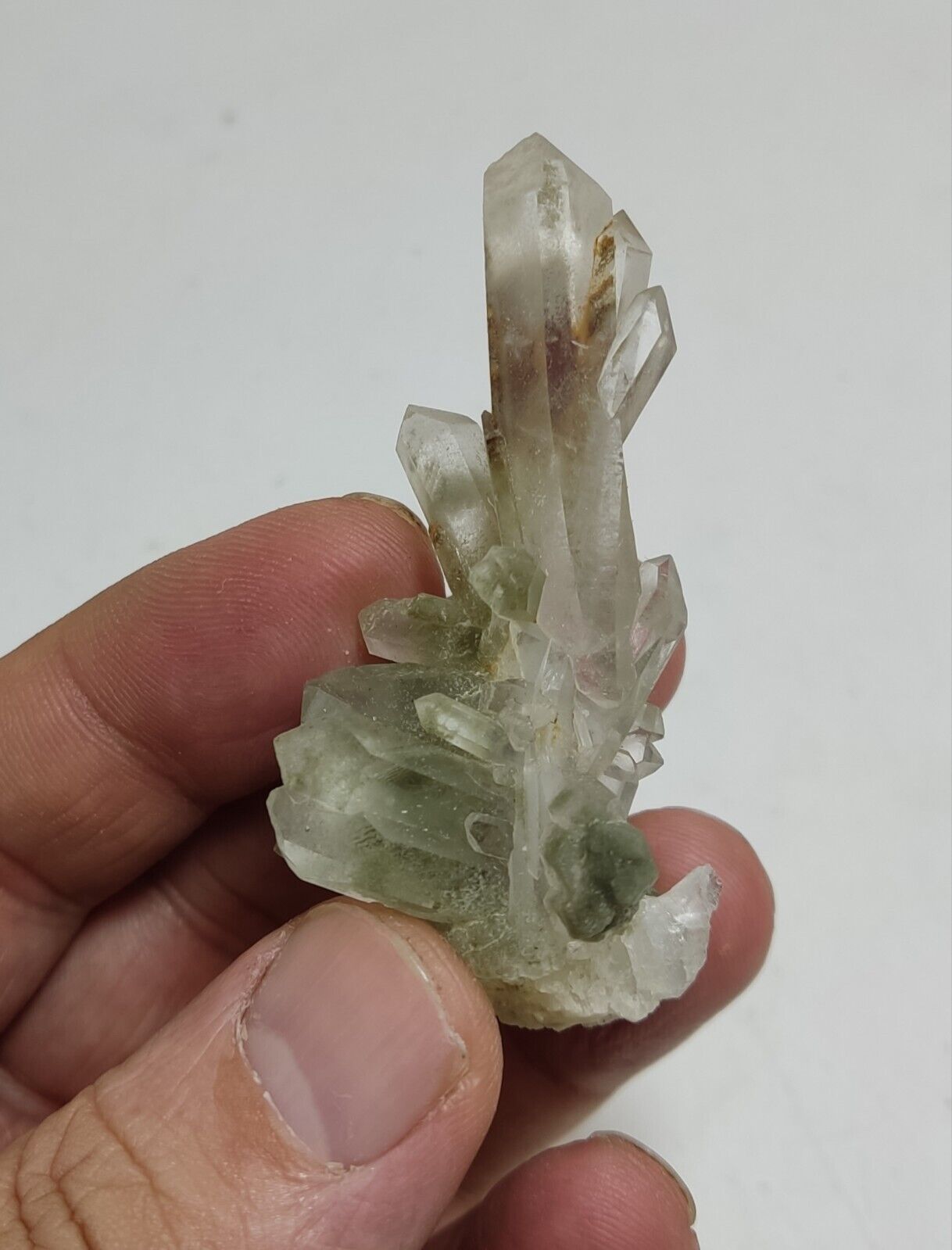 A very Aesthetic Natural beautifully terminated Chlorite Quartz cluster 29 grams