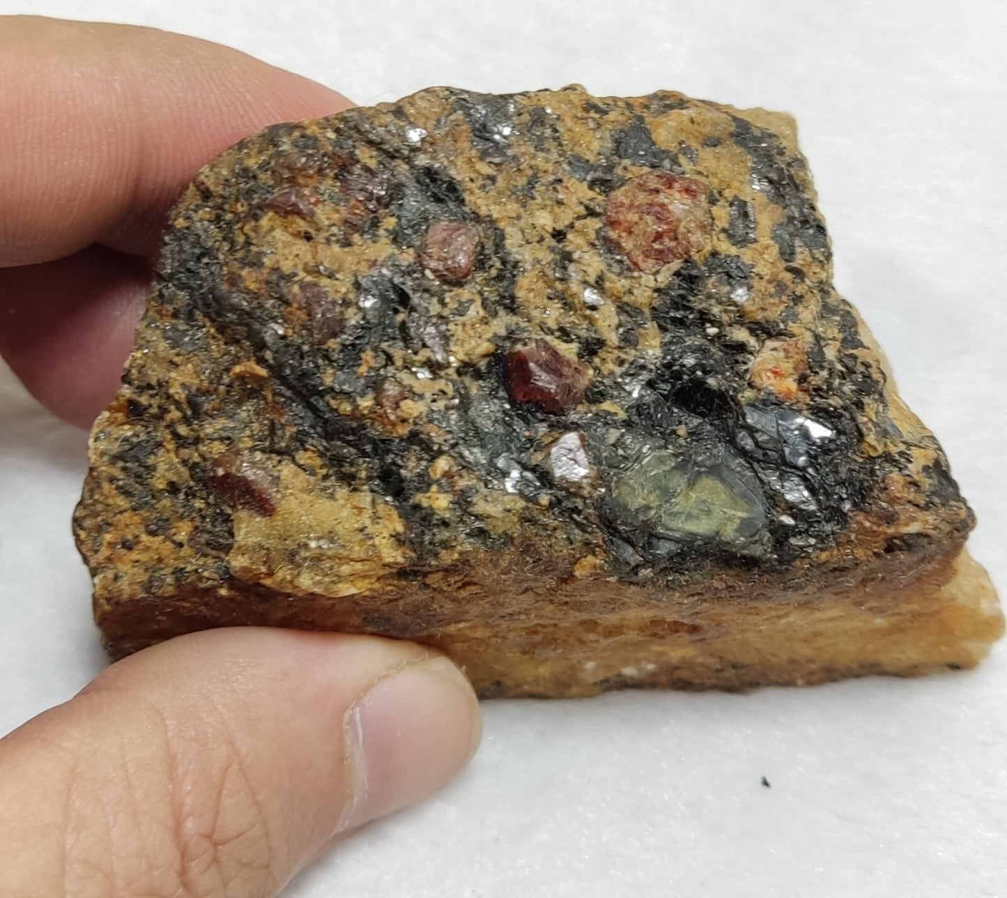 An Aesthetic specimen of zircon crytsals with biotite on matrix 215 grams