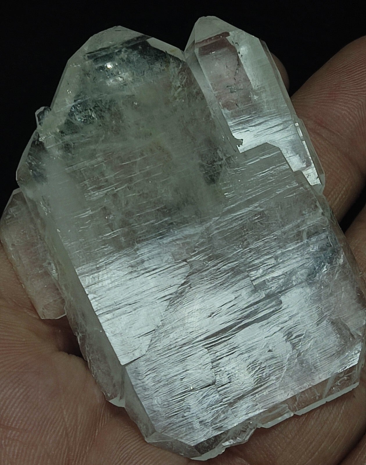 An Aesthetic Natural beautifully terminated flat faden Quartz specimen 45 grams