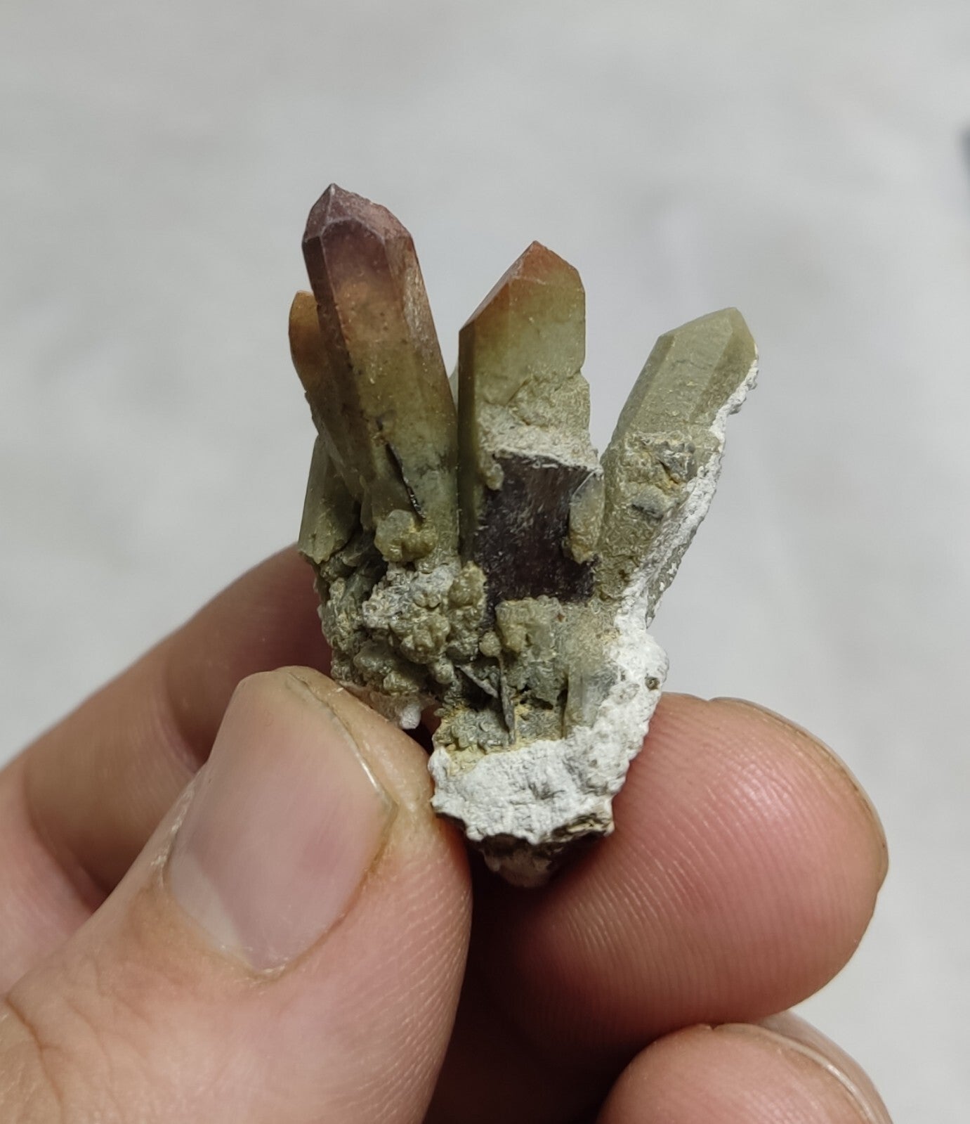 An Aesthetic terminated chlorite Quartz specimen with brookite 11 grams