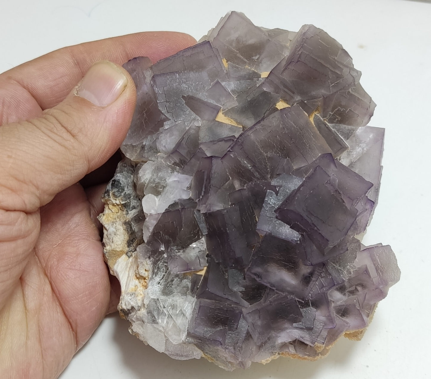 An amazing specimen of cubic light purple color Fluorite 706 grams