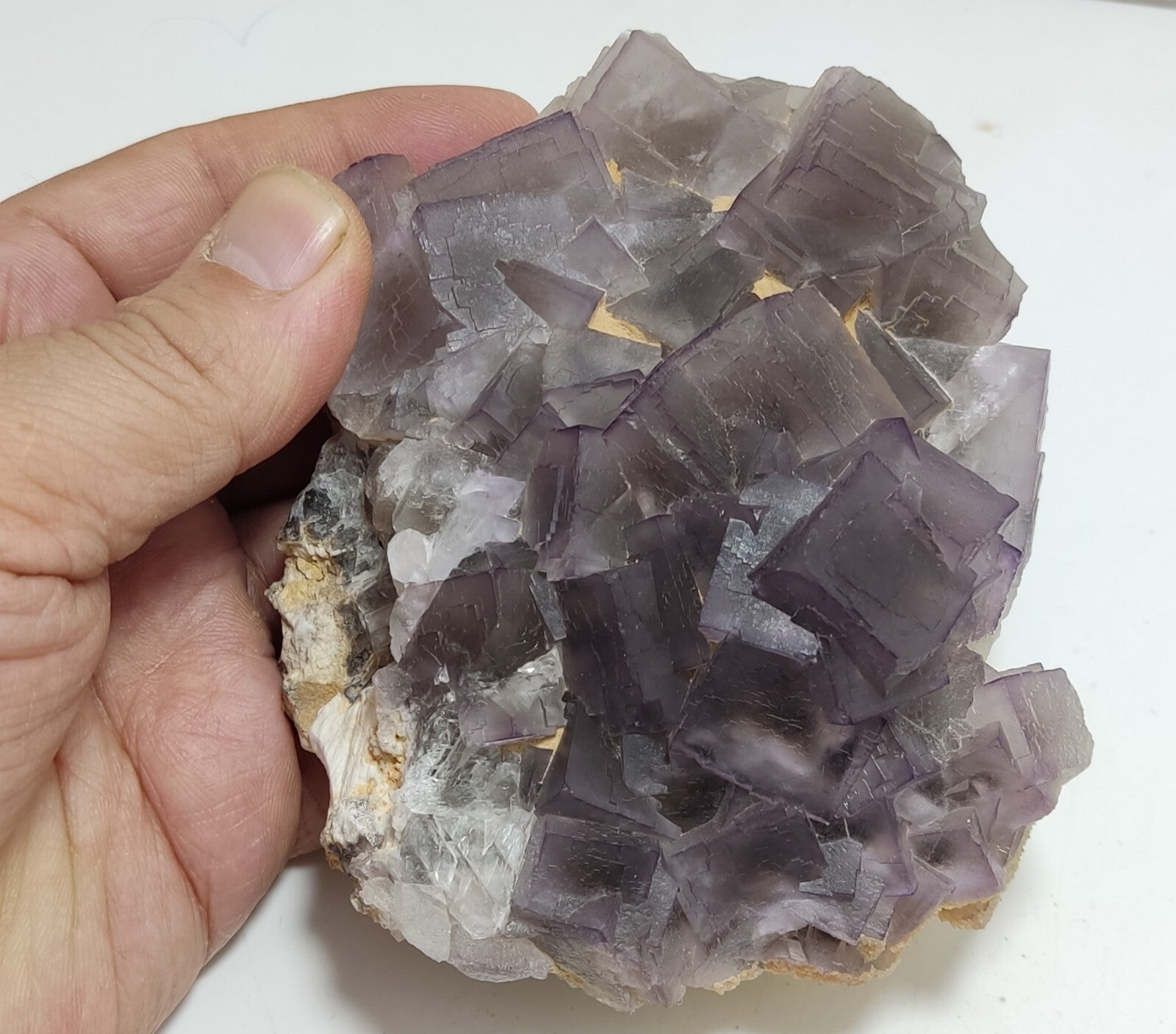 An amazing specimen of cubic light purple color Fluorite 706 grams