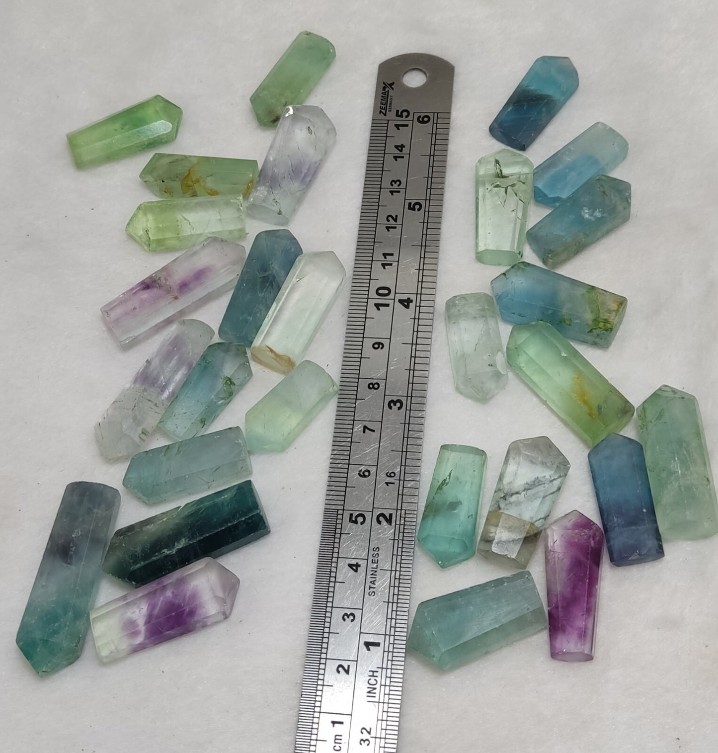 multi color fluorite polished pendants 168 grams