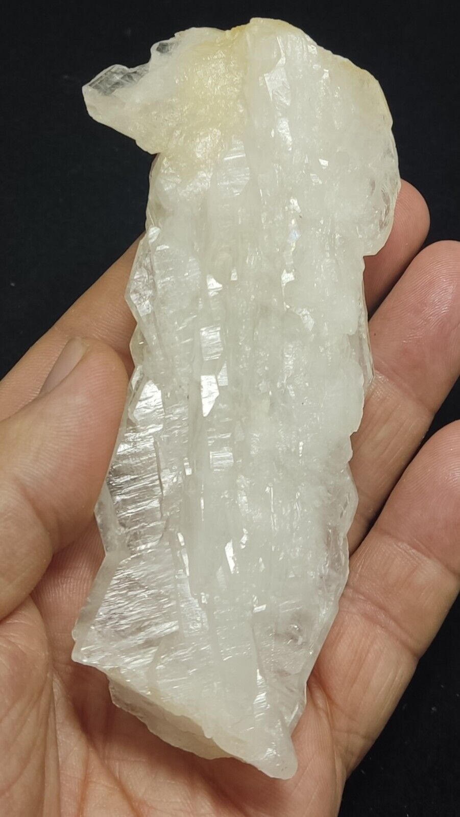 An aesthetic specimen of terminated faden Quartz crystals cluster 166 grams