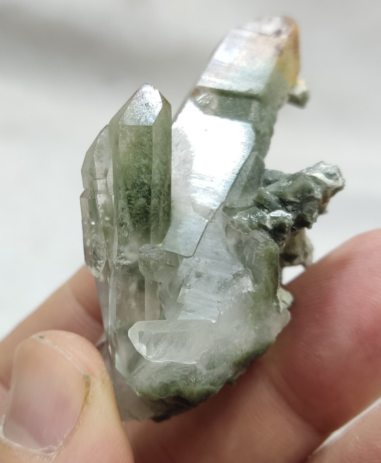 An Aesthetic terminated chlorite Quartz specimen 33 grams