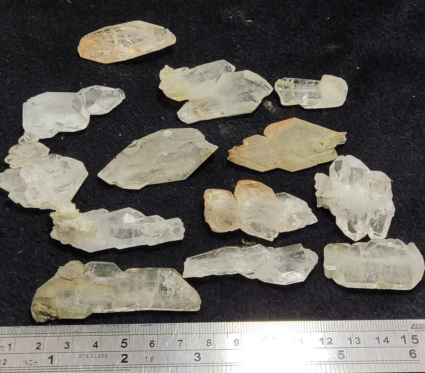 13 Faden/chlorite quartz Crystals